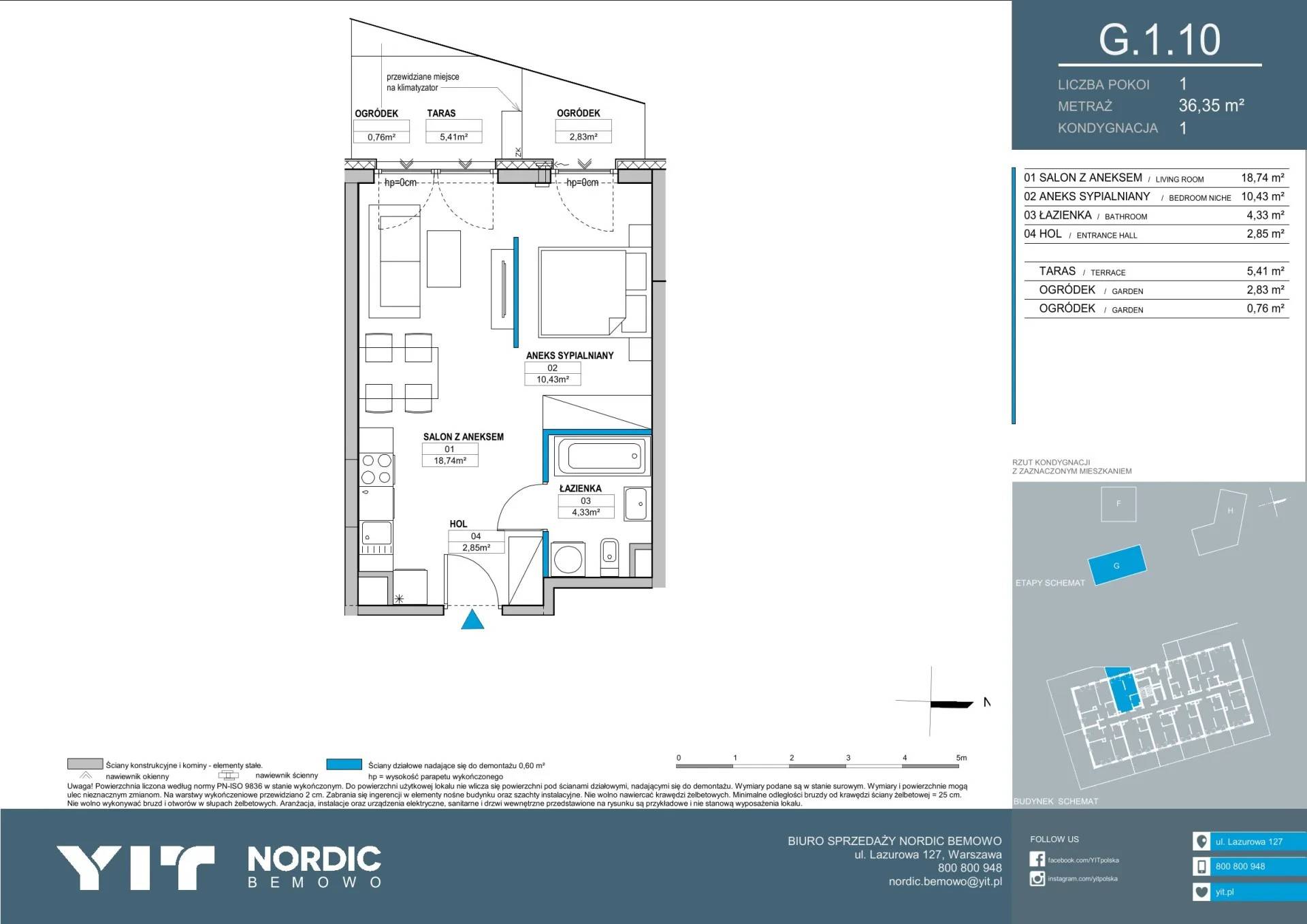 Nordic Bemowo - etap V - lokal G 1.10, budynek PGPL100127