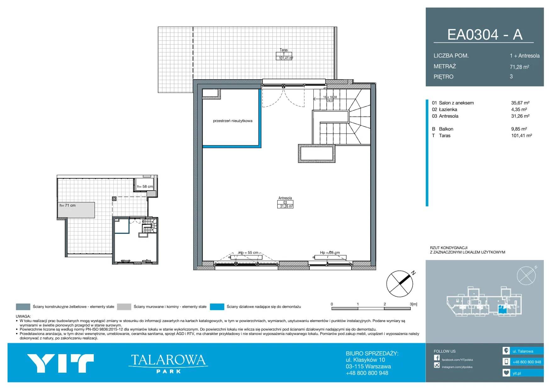 Talarowa Park II – inwestycja YIT - lokal E A0304, budynek 1-125J7YQ