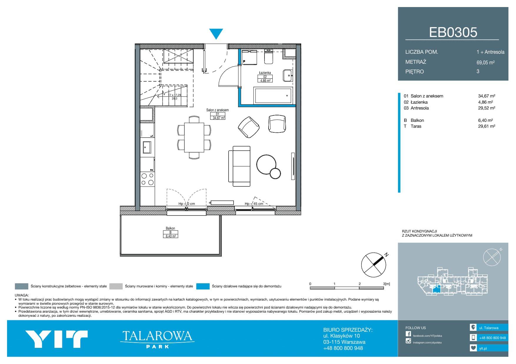 Talarowa Park II – inwestycja YIT - lokal E B0305, budynek 1-125J7YQ