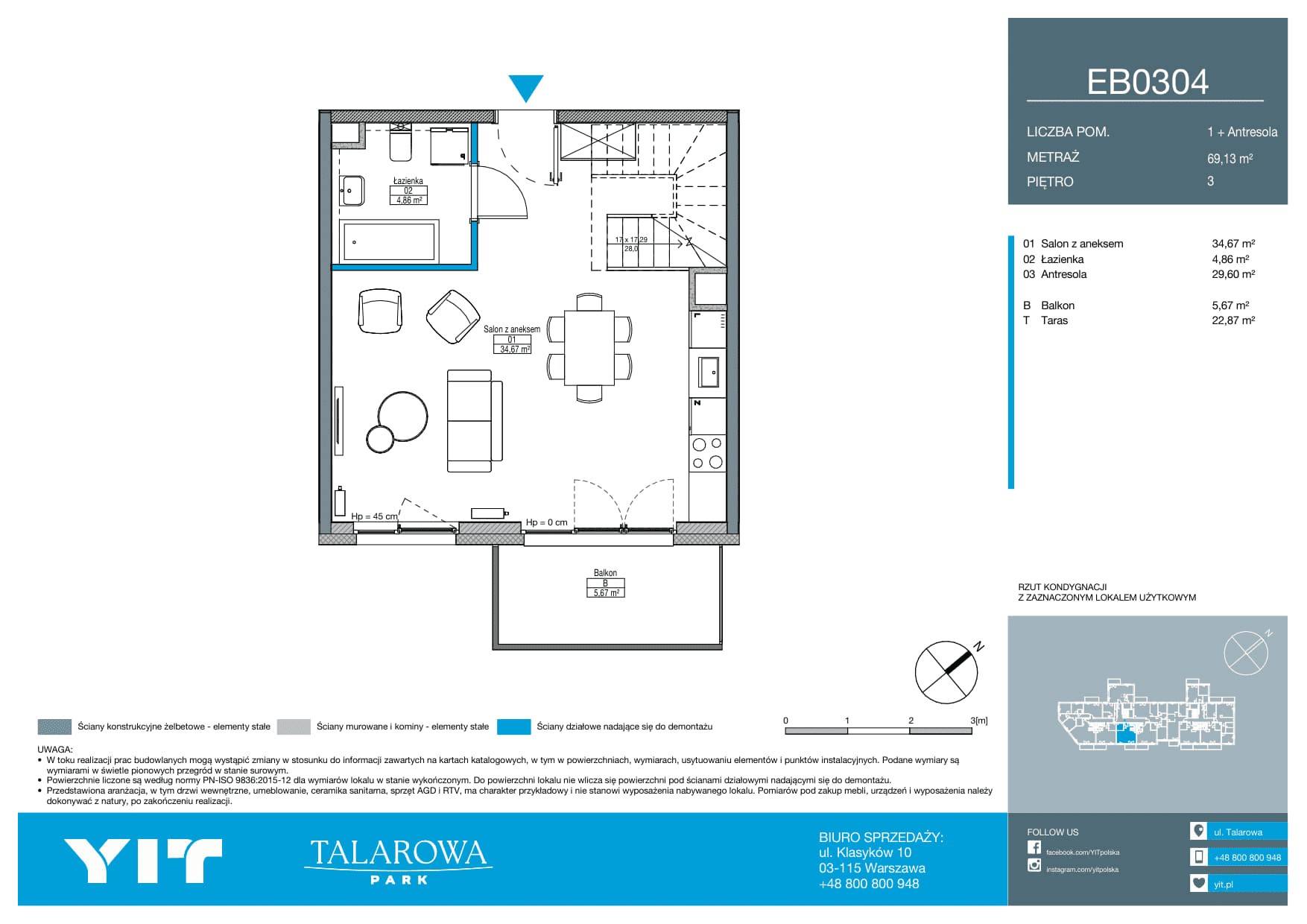Talarowa Park II – inwestycja YIT - lokal E B0304, budynek 1-125J7YQ