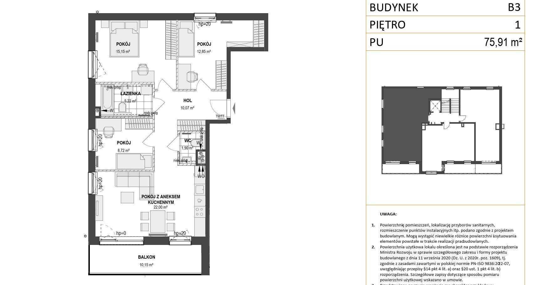 WZGÓRZE MARKOWCA – inwestycja Euro Styl - lokal B3 6, budynek B3