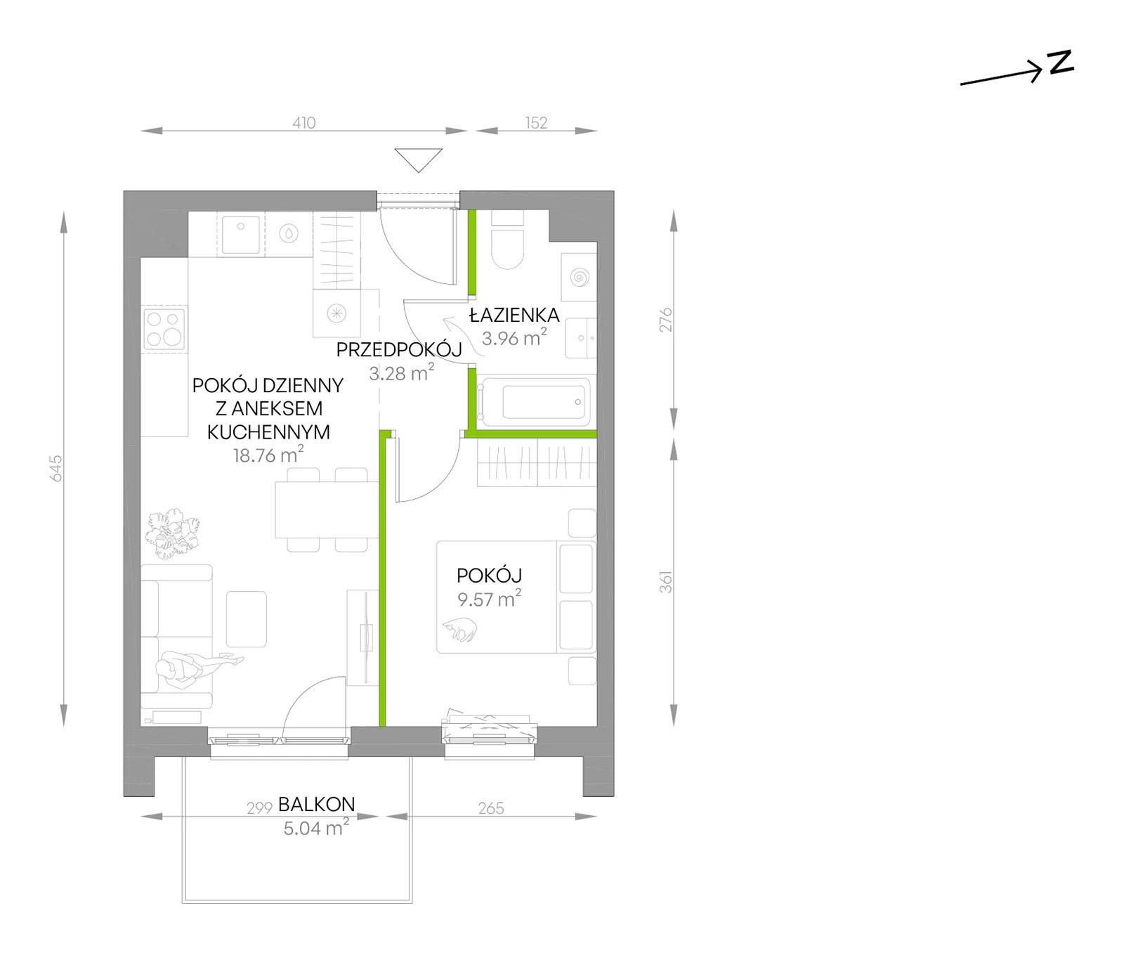 Południe Vita – inwestycja Develia - lokal B3.03.40, budynek Etap IV