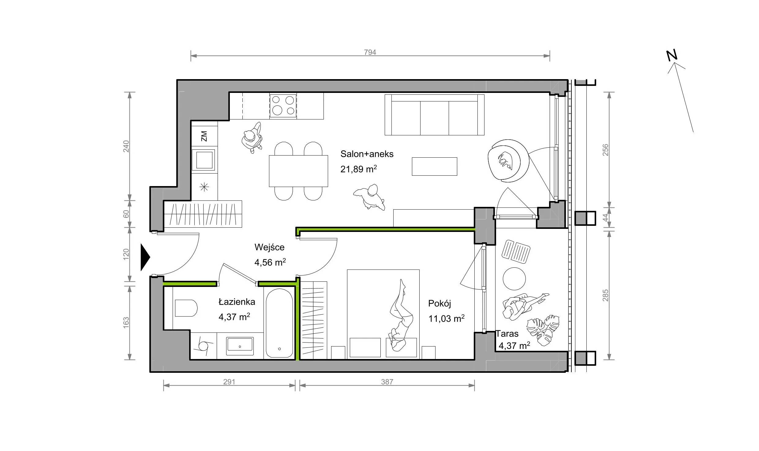 Bracka Vita – inwestycja Develia - lokal A.012, budynek Etap I