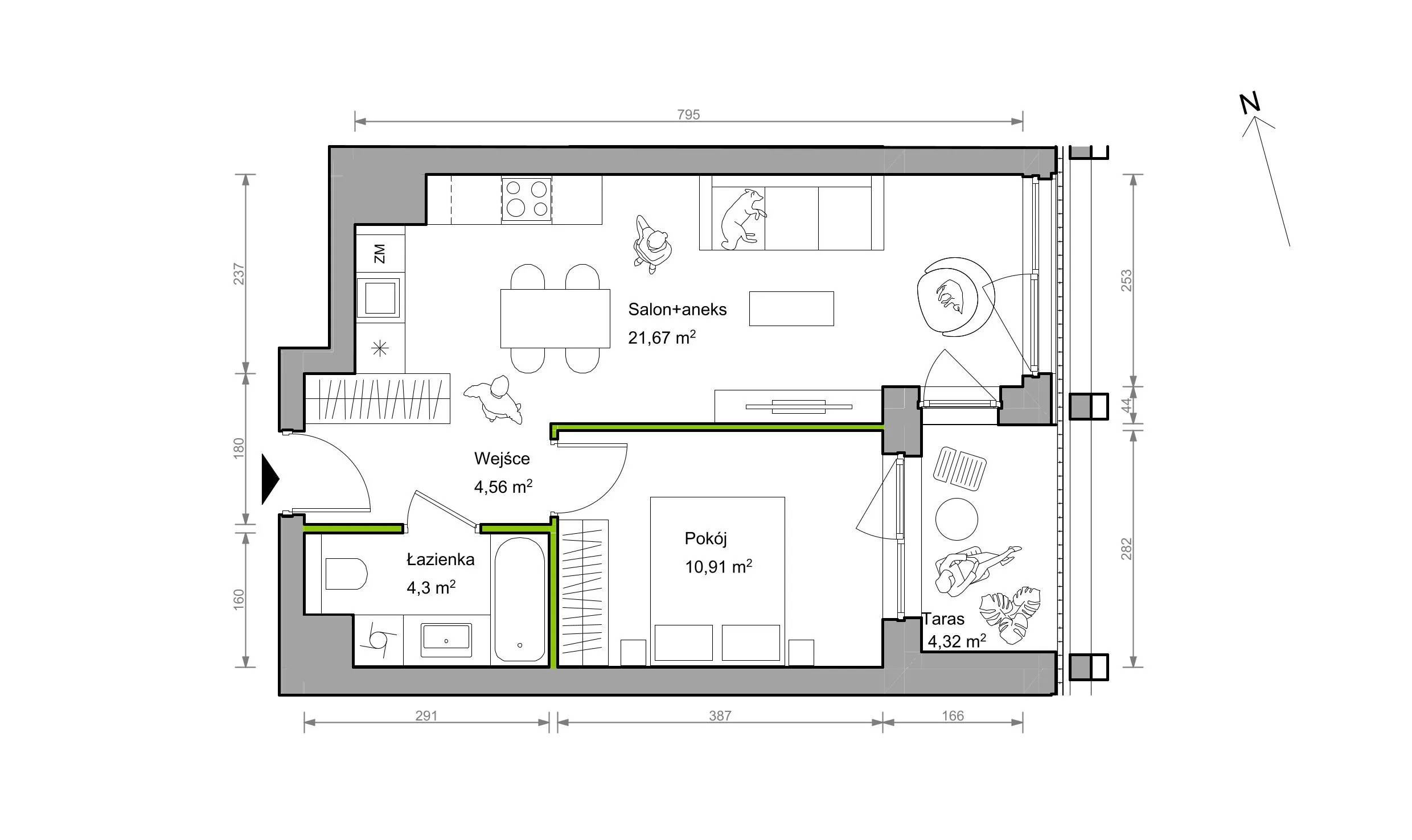 Bracka Vita – inwestycja Develia - lokal A.002, budynek Etap I