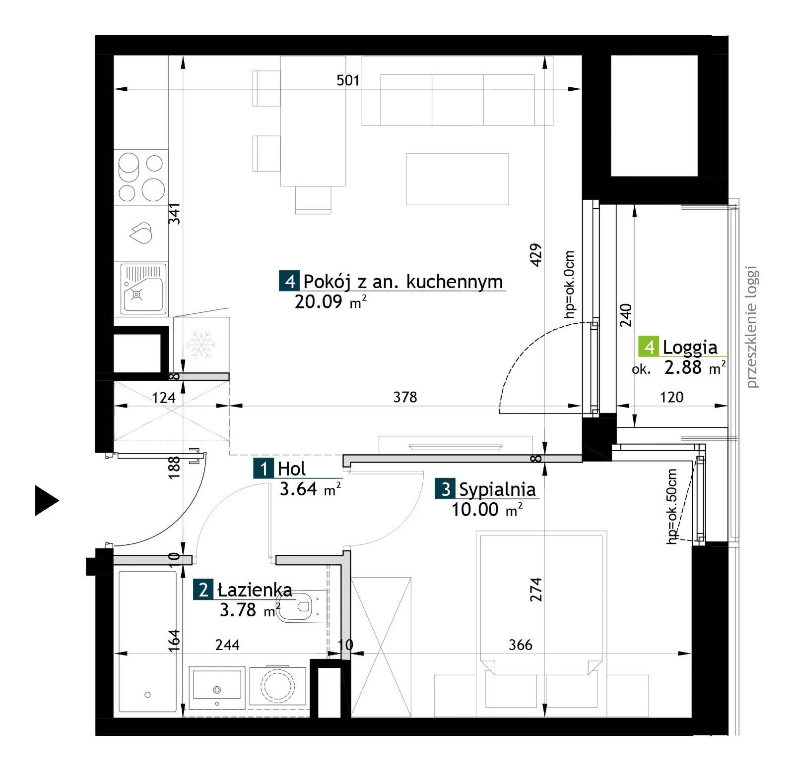 Stacja Rembertów – inwestycja Develia - lokal AB0105, budynek Etap I