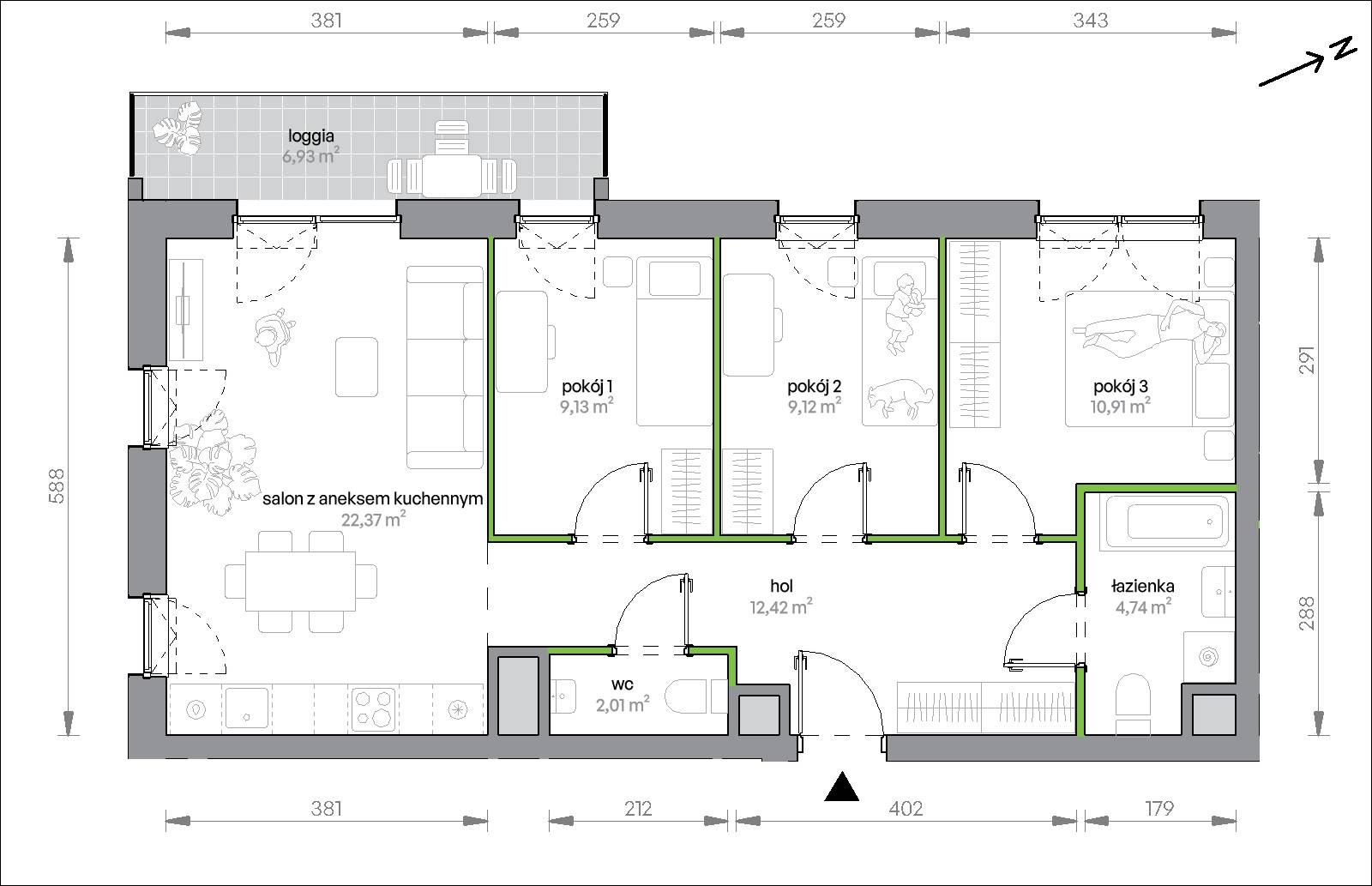 Morska Vita – inwestycja Develia - lokal 2.6.M04, budynek Etap II