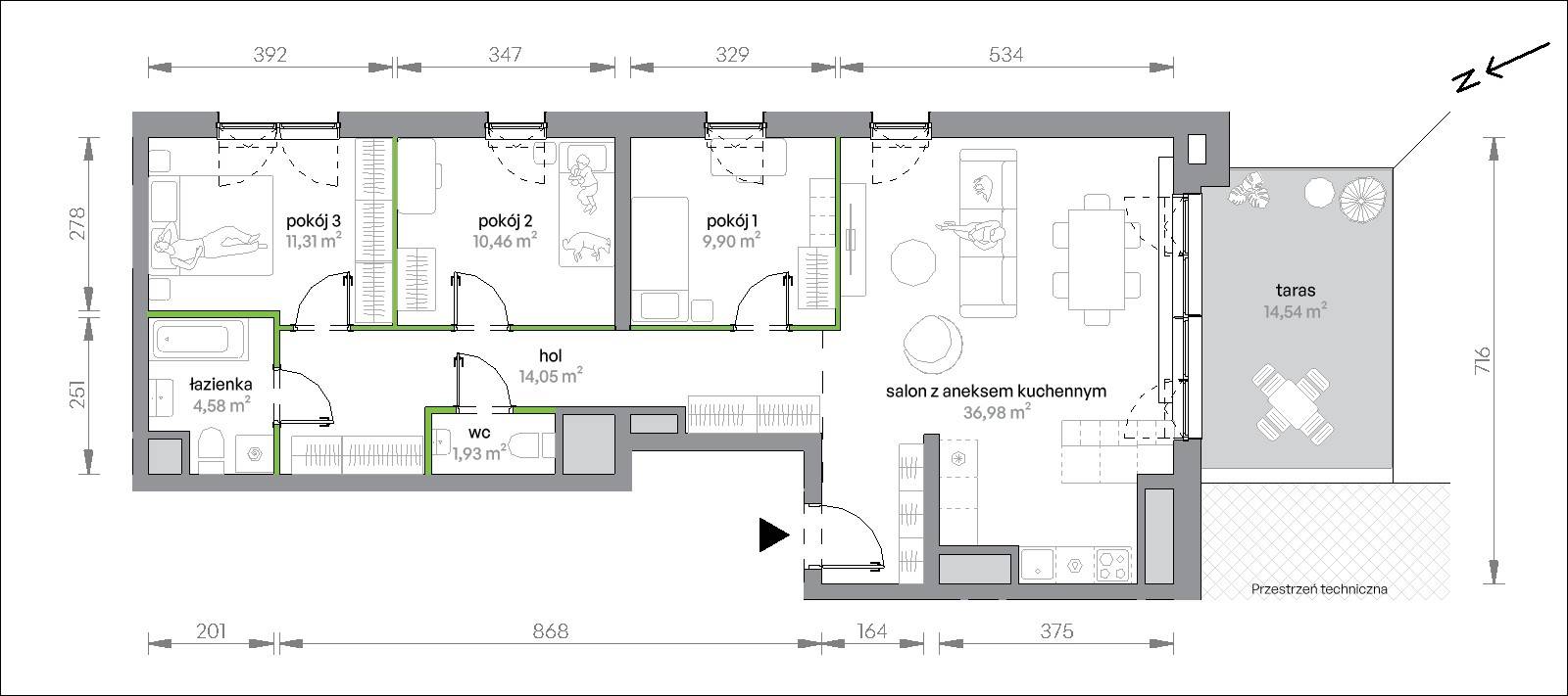 Morska Vita – inwestycja Develia - lokal 2.13.M02, budynek Etap II