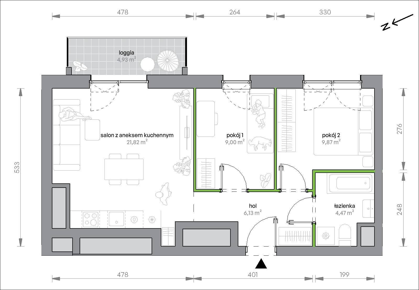 Morska Vita – inwestycja Develia - lokal 2.1.M01, budynek Etap II