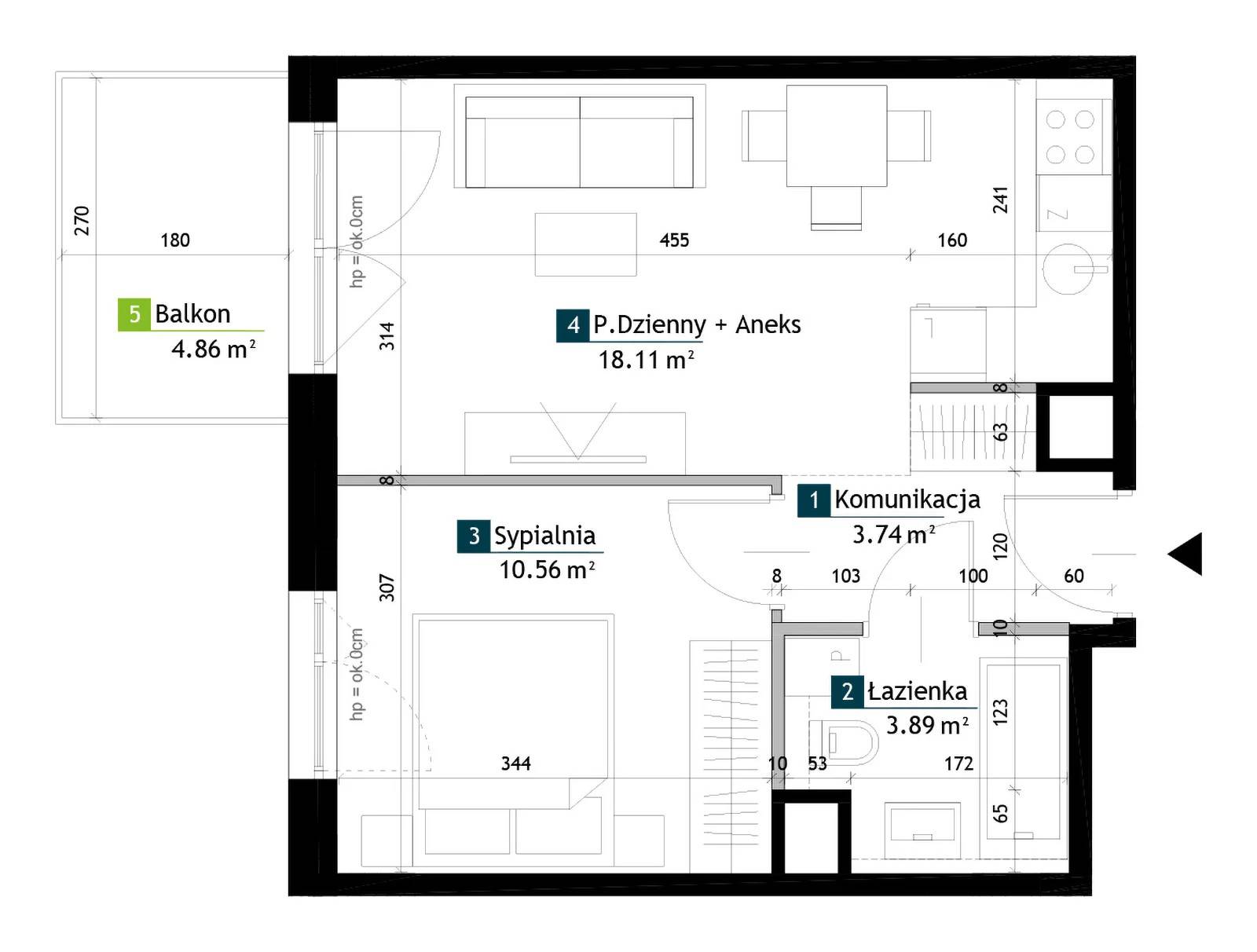 Viva Cité – inwestycja Develia - lokal AA0206, budynek Etap II
