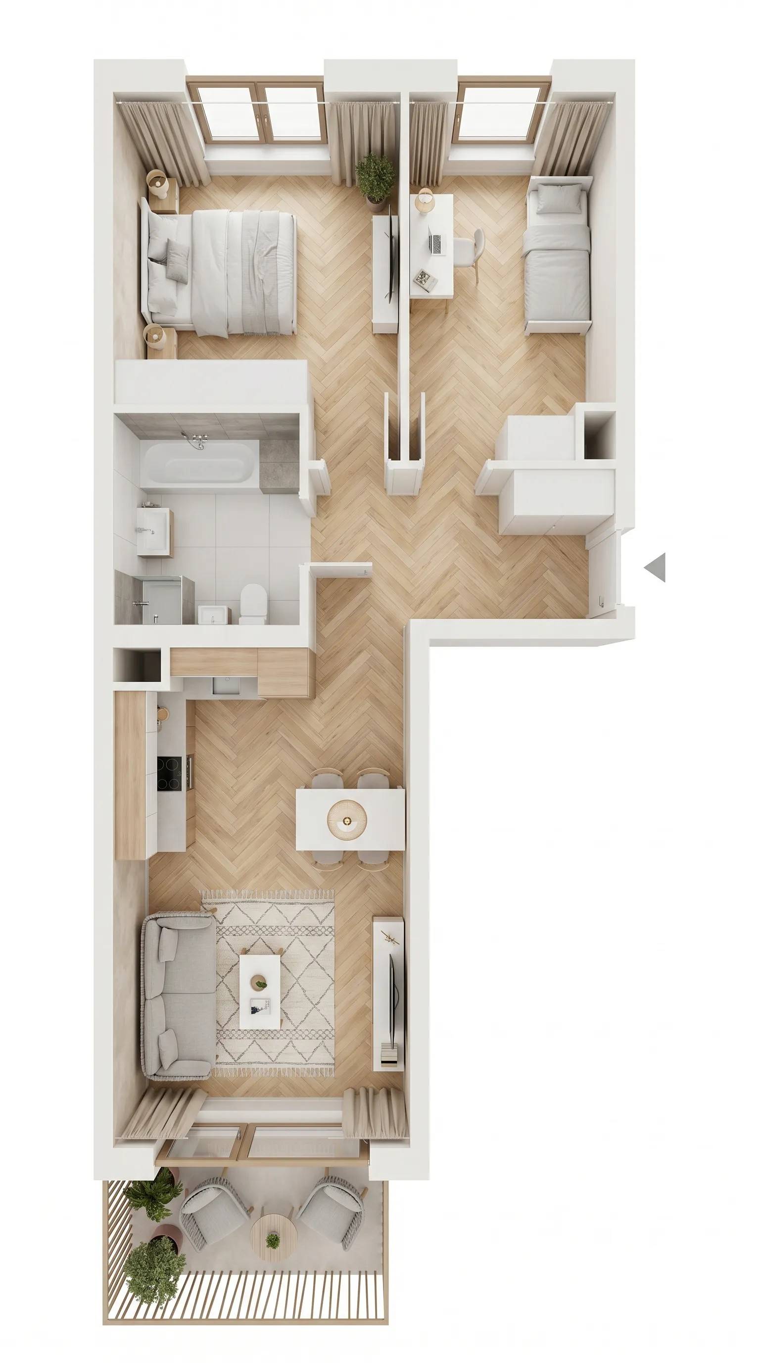 Viva Cité – inwestycja Develia - lokal BC0303, budynek Etap I