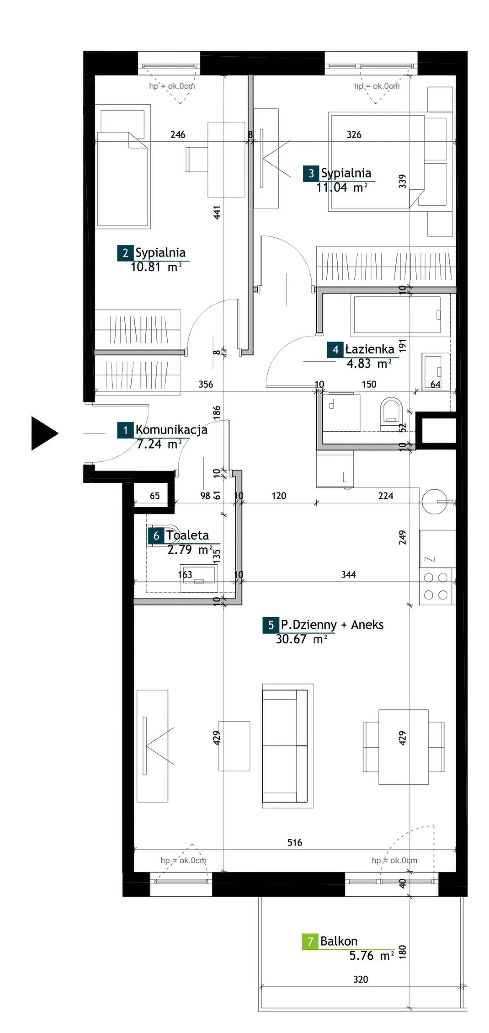 Viva Cité – inwestycja Develia - lokal BF0301, budynek Etap I