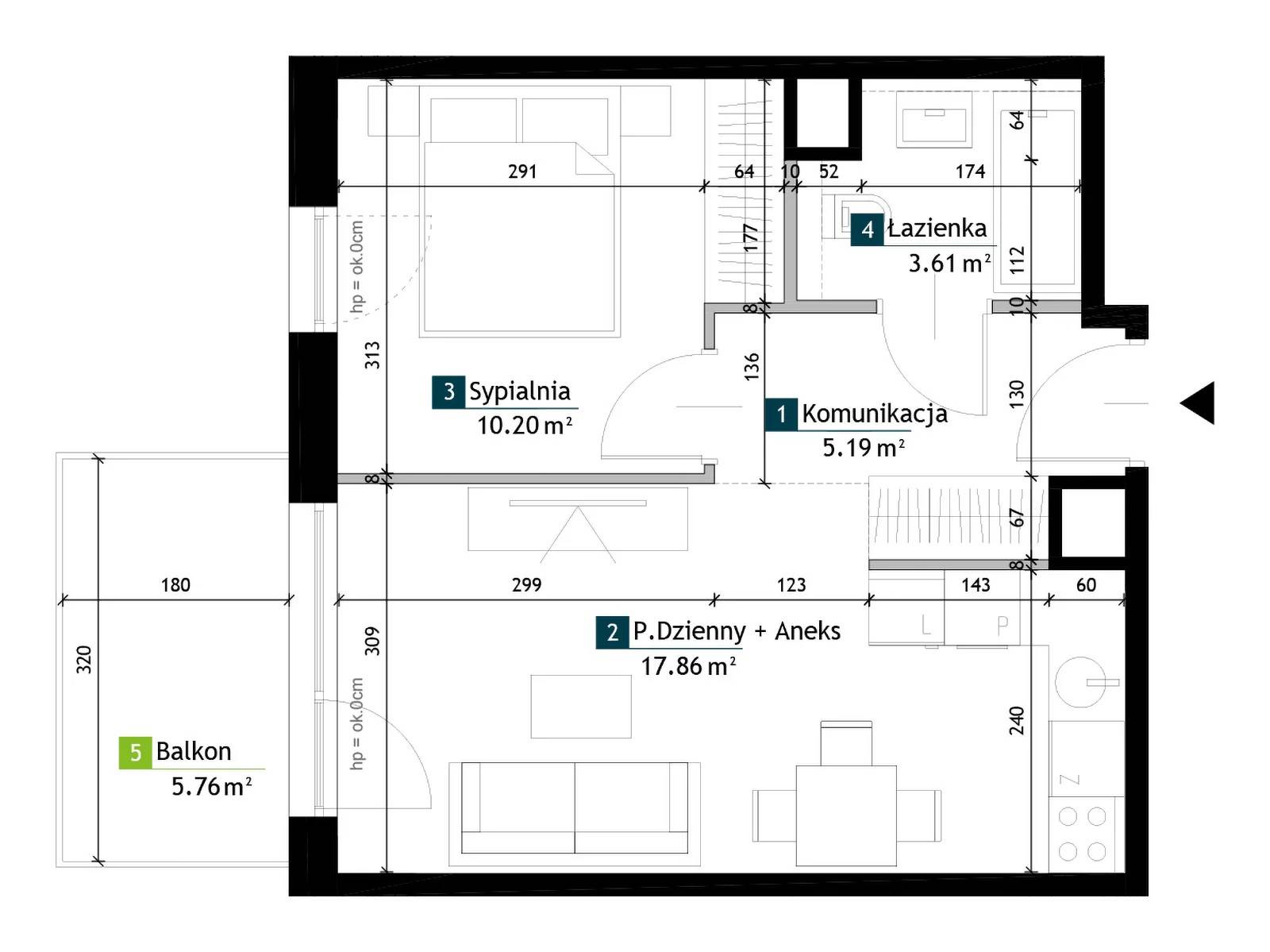 Viva Cité – inwestycja Develia - lokal AC0305, budynek Etap II