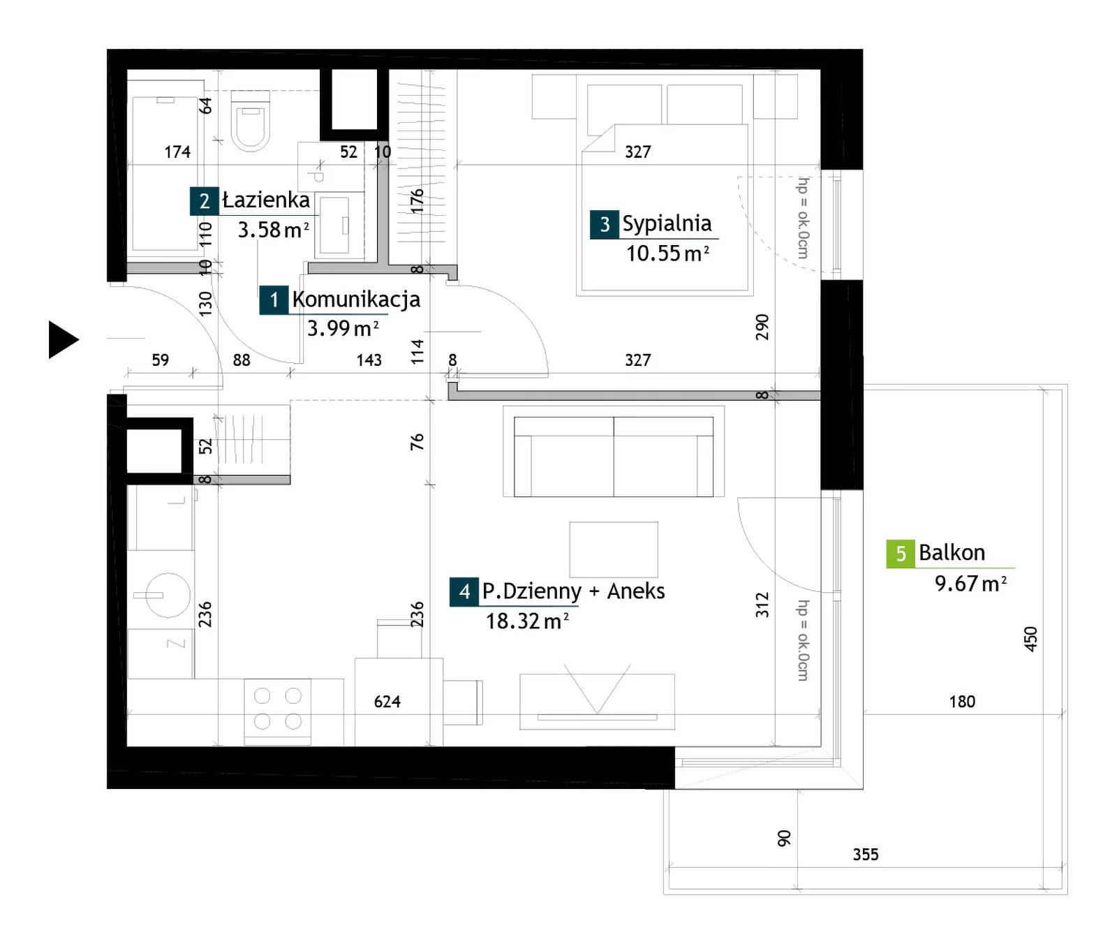 Viva Cité – inwestycja Develia - lokal AE0205, budynek Etap II