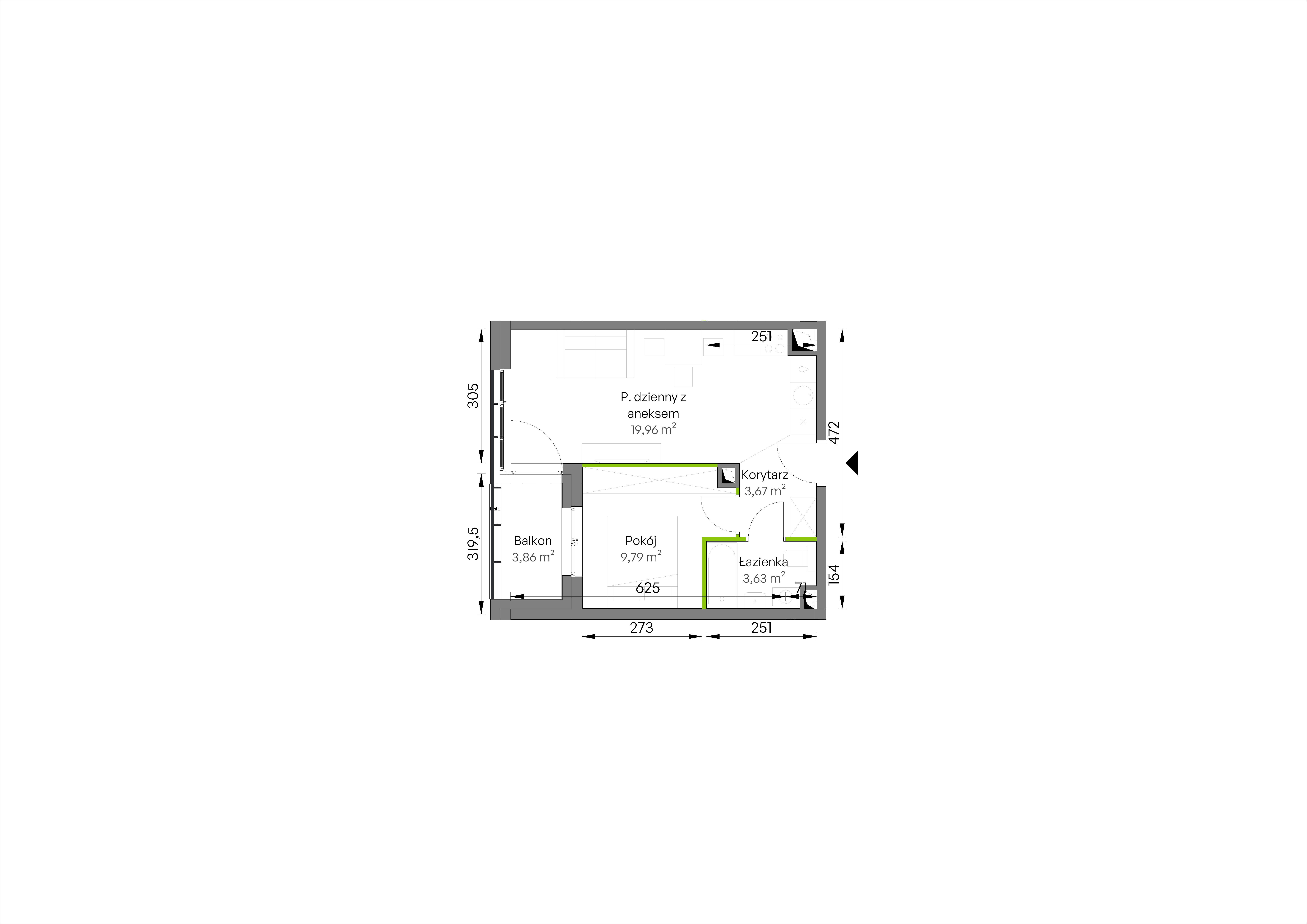 WUWA Vita – inwestycja Develia - lokal D2/02/24, budynek Etap III
