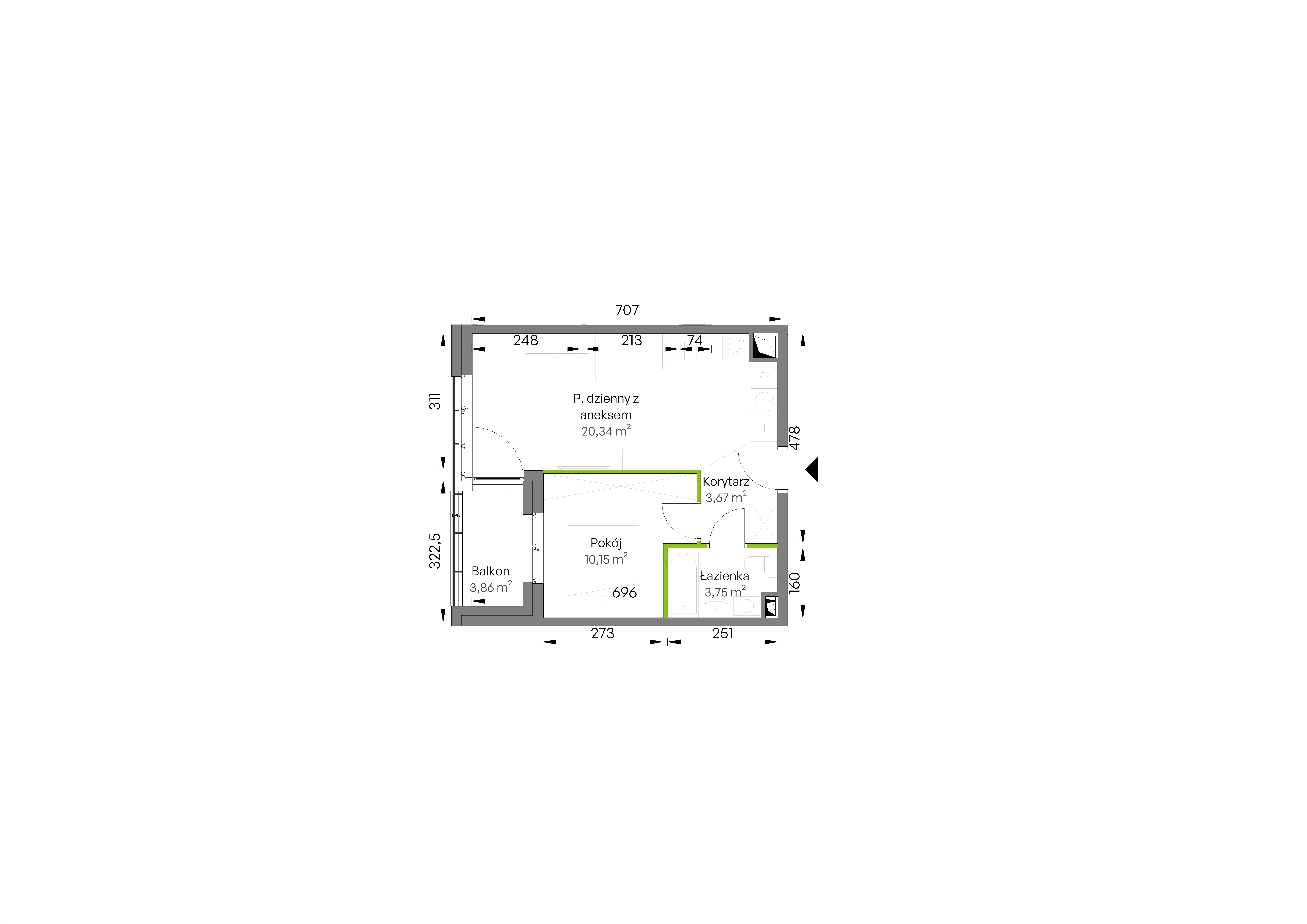 WUWA Vita – inwestycja Develia - lokal D2/02/26, budynek Etap III