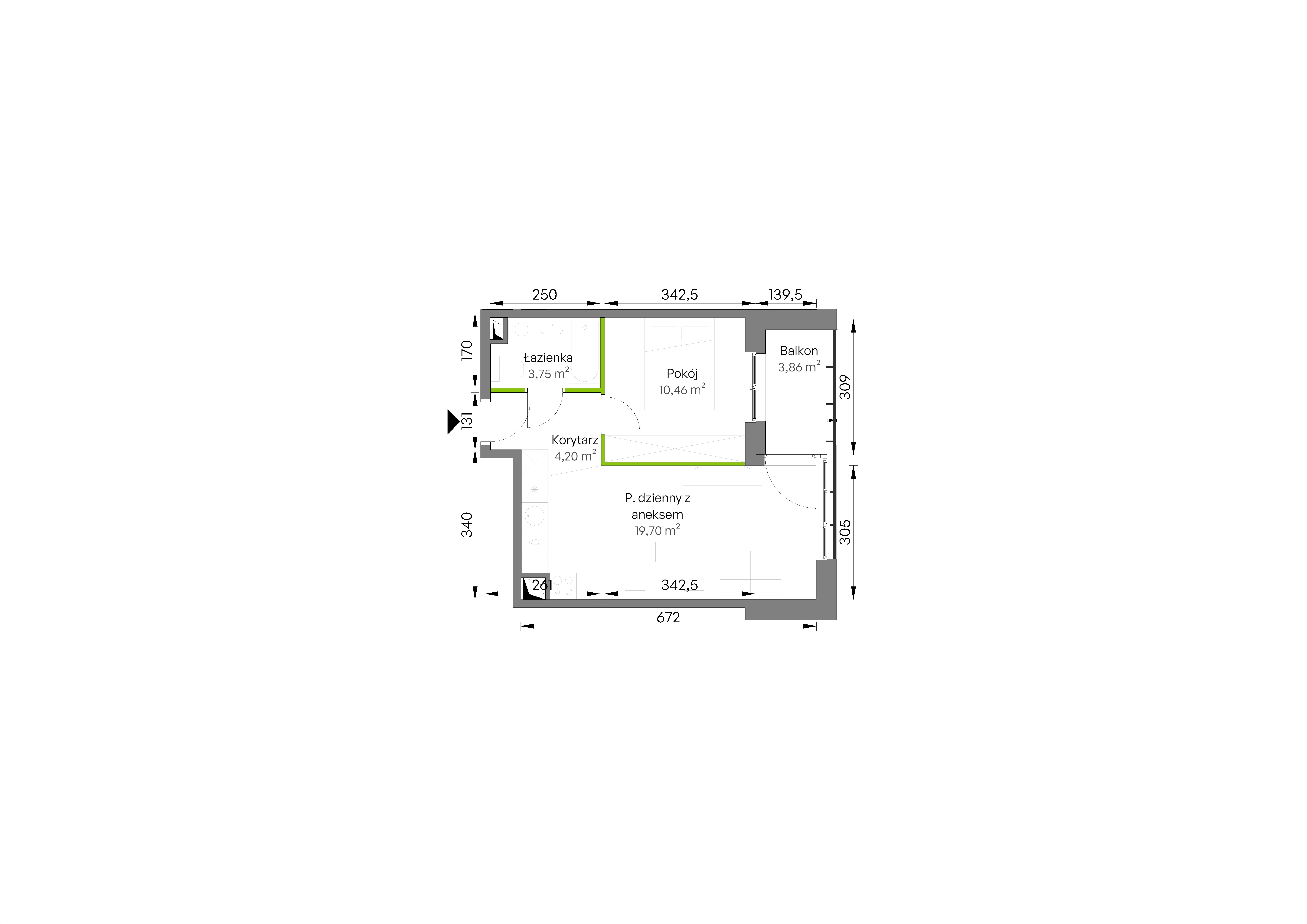 WUWA Vita – inwestycja Develia - lokal D2/02/29, budynek Etap III