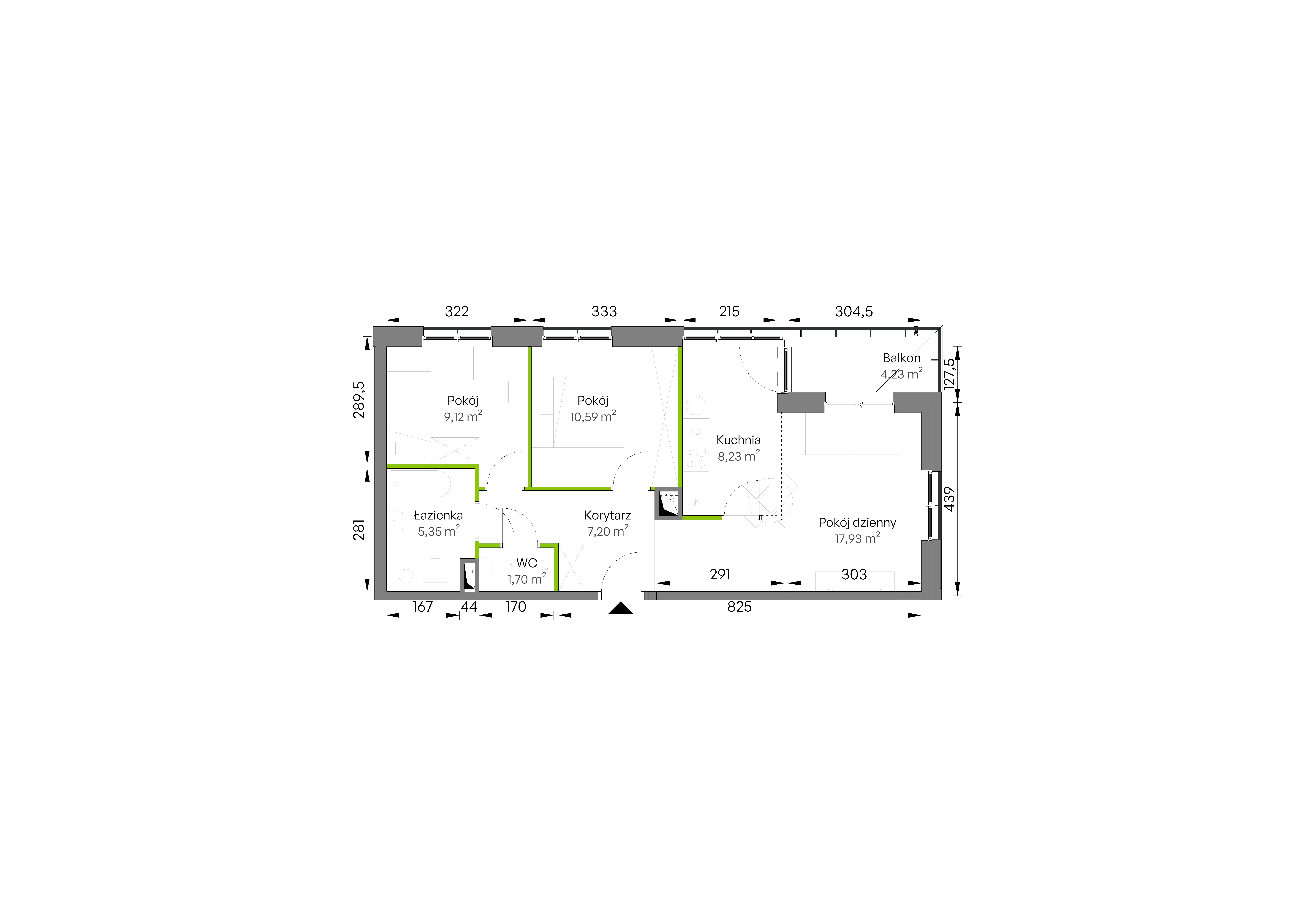 WUWA Vita – inwestycja Develia - lokal D3/02/13, budynek Etap III