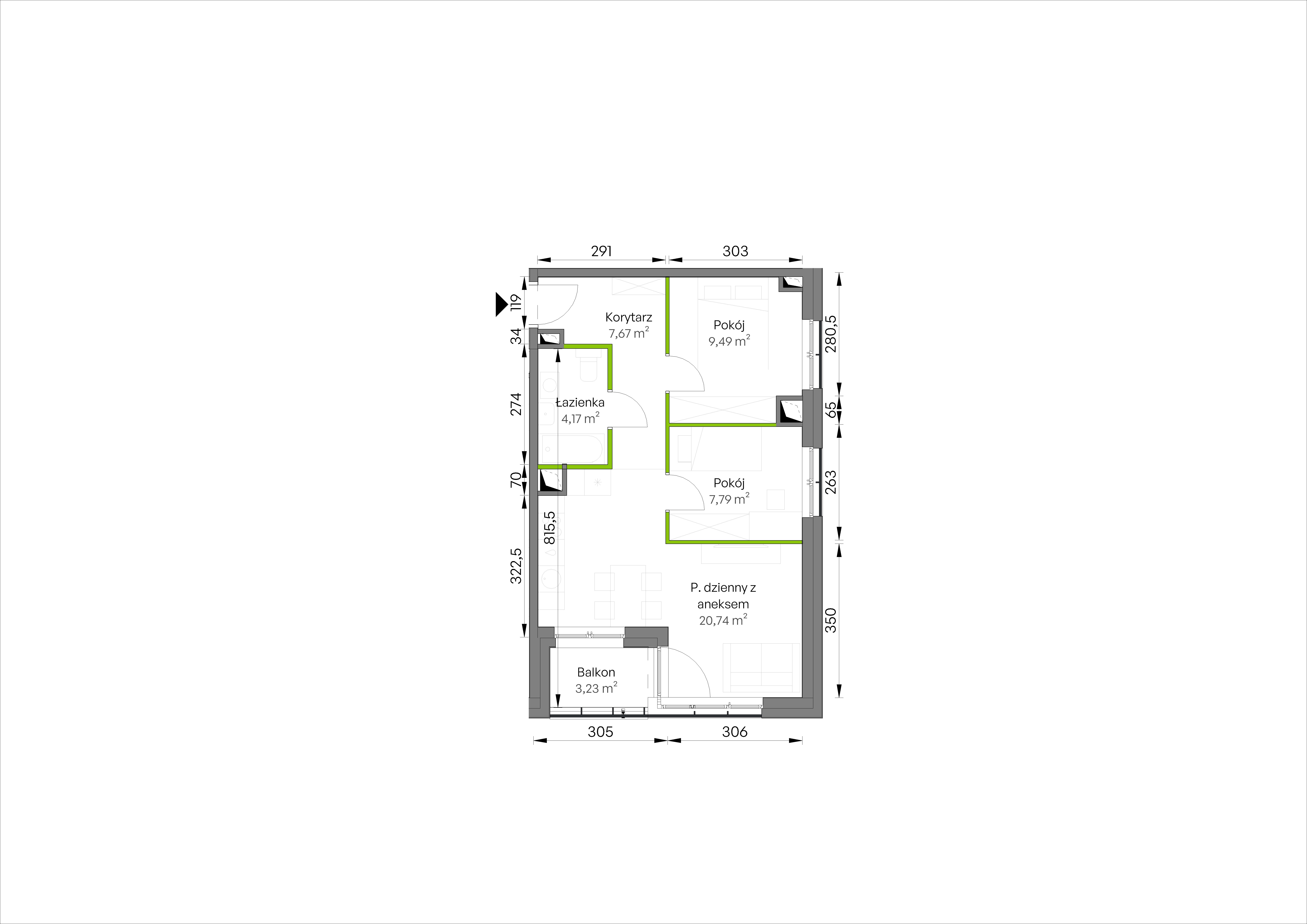 WUWA Vita – inwestycja Develia - lokal D3/02/14, budynek Etap III