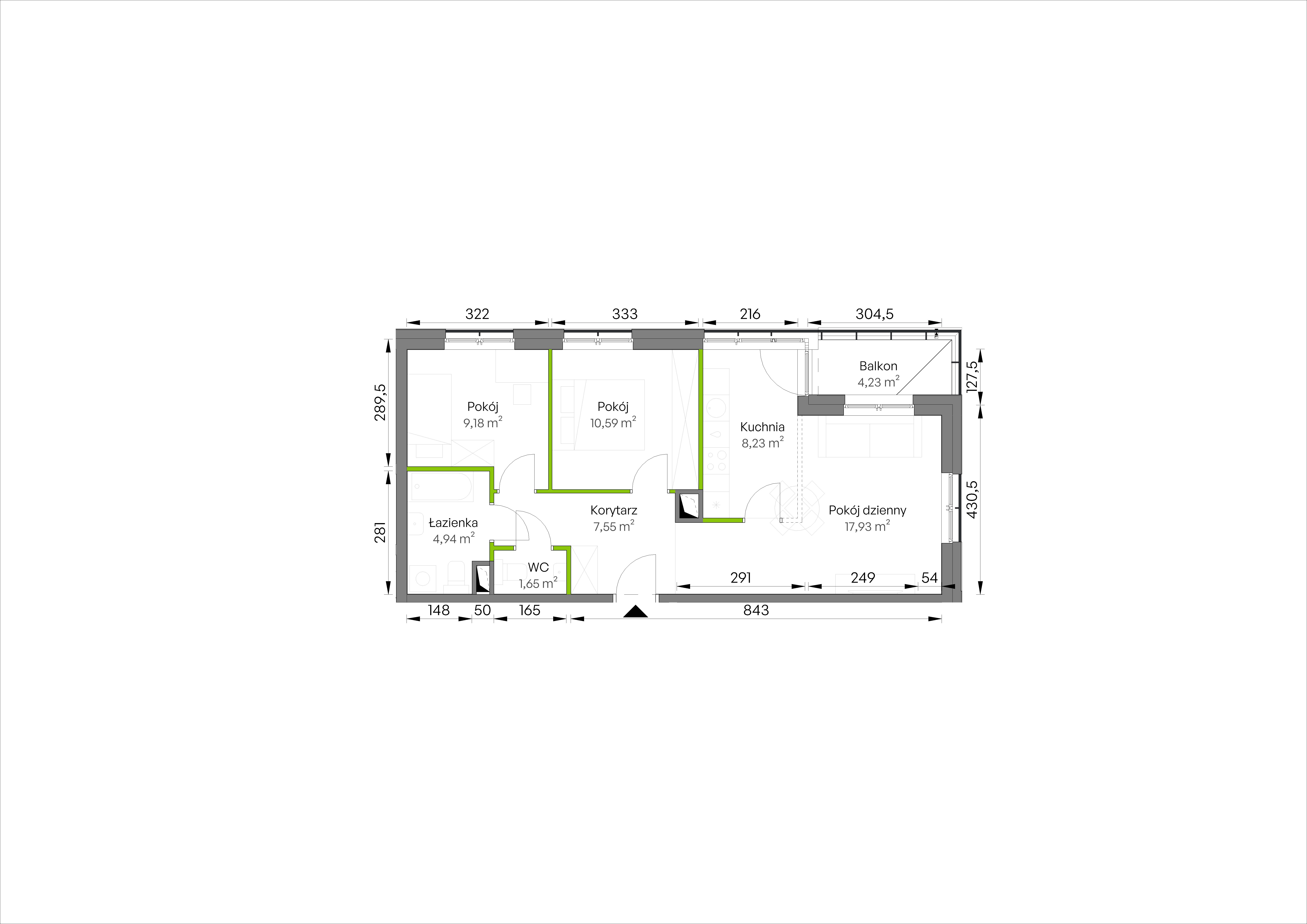 WUWA Vita – inwestycja Develia - lokal D1/03/20, budynek Etap III