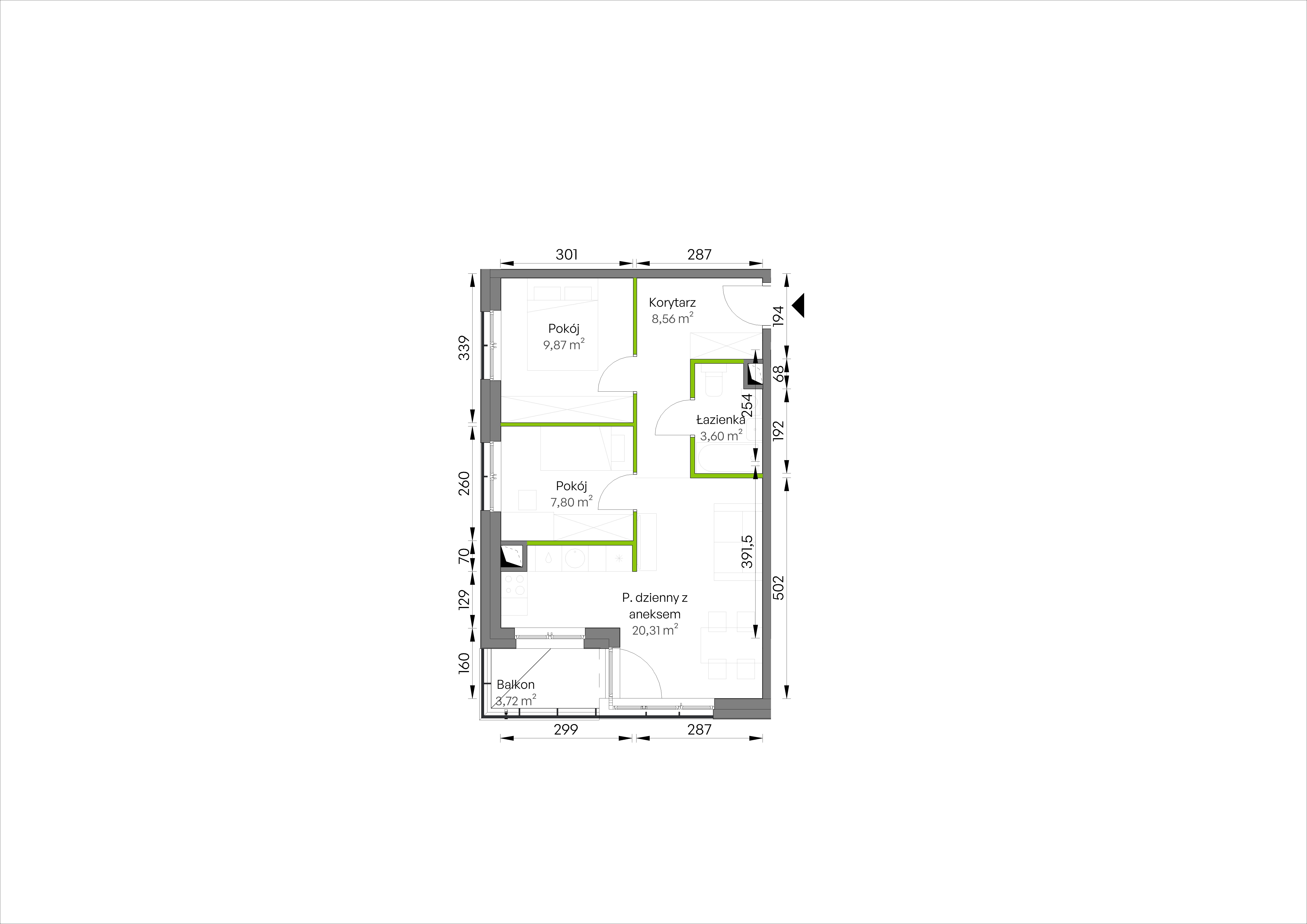 WUWA Vita – inwestycja Develia - lokal D3/02/18, budynek Etap III