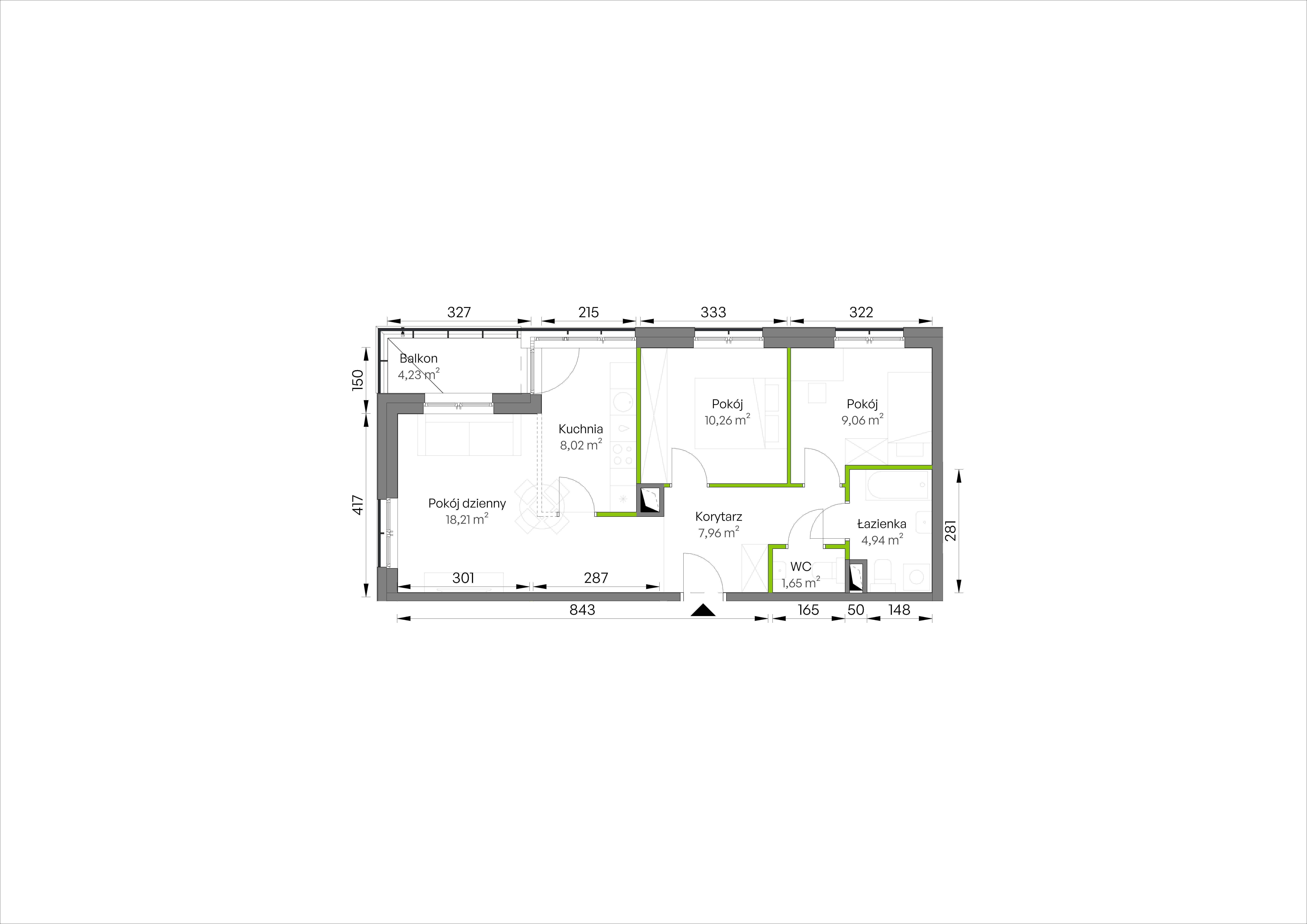 WUWA Vita – inwestycja Develia - lokal D3/02/19, budynek Etap III