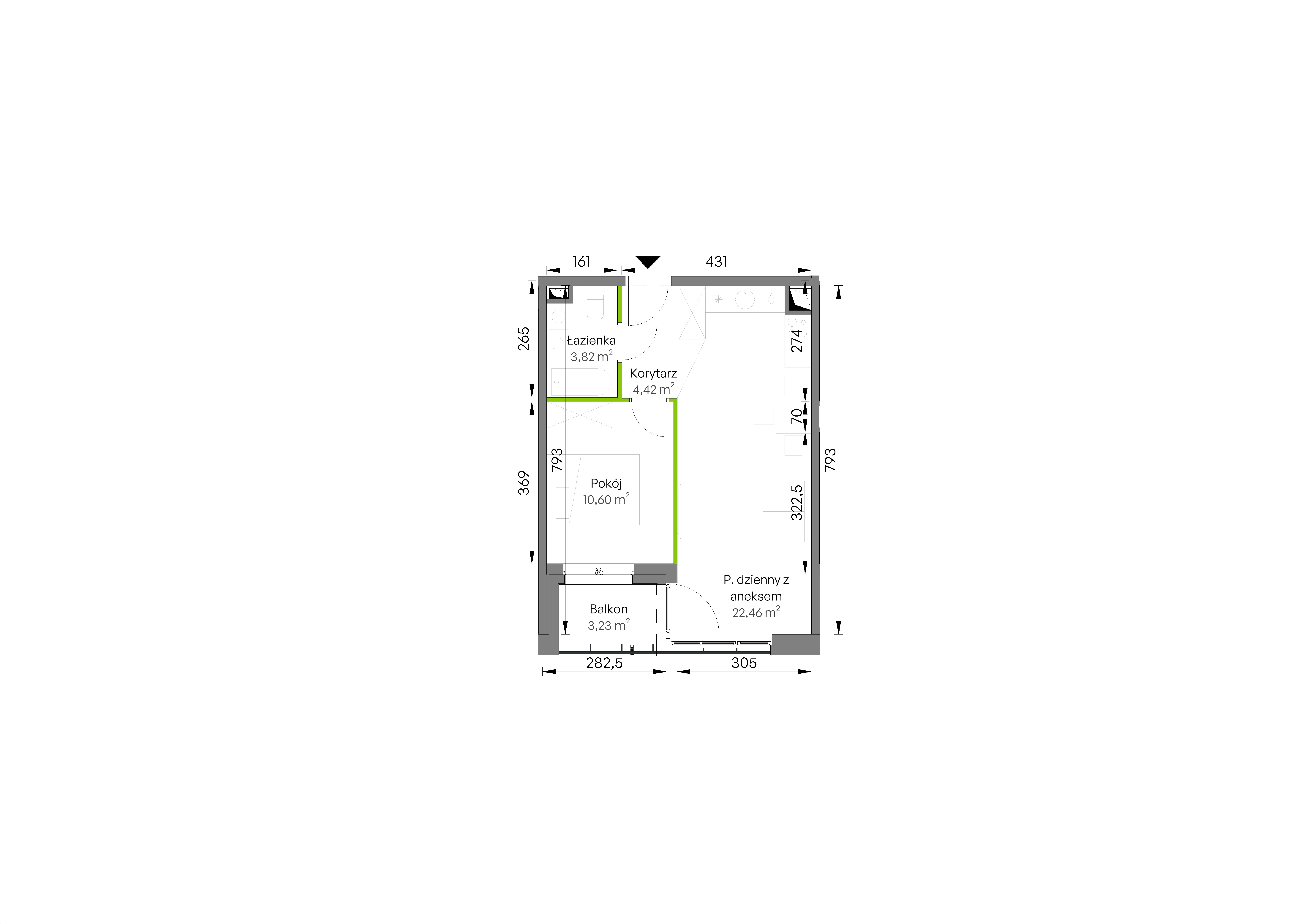 WUWA Vita – inwestycja Develia - lokal D1/03/22, budynek Etap III