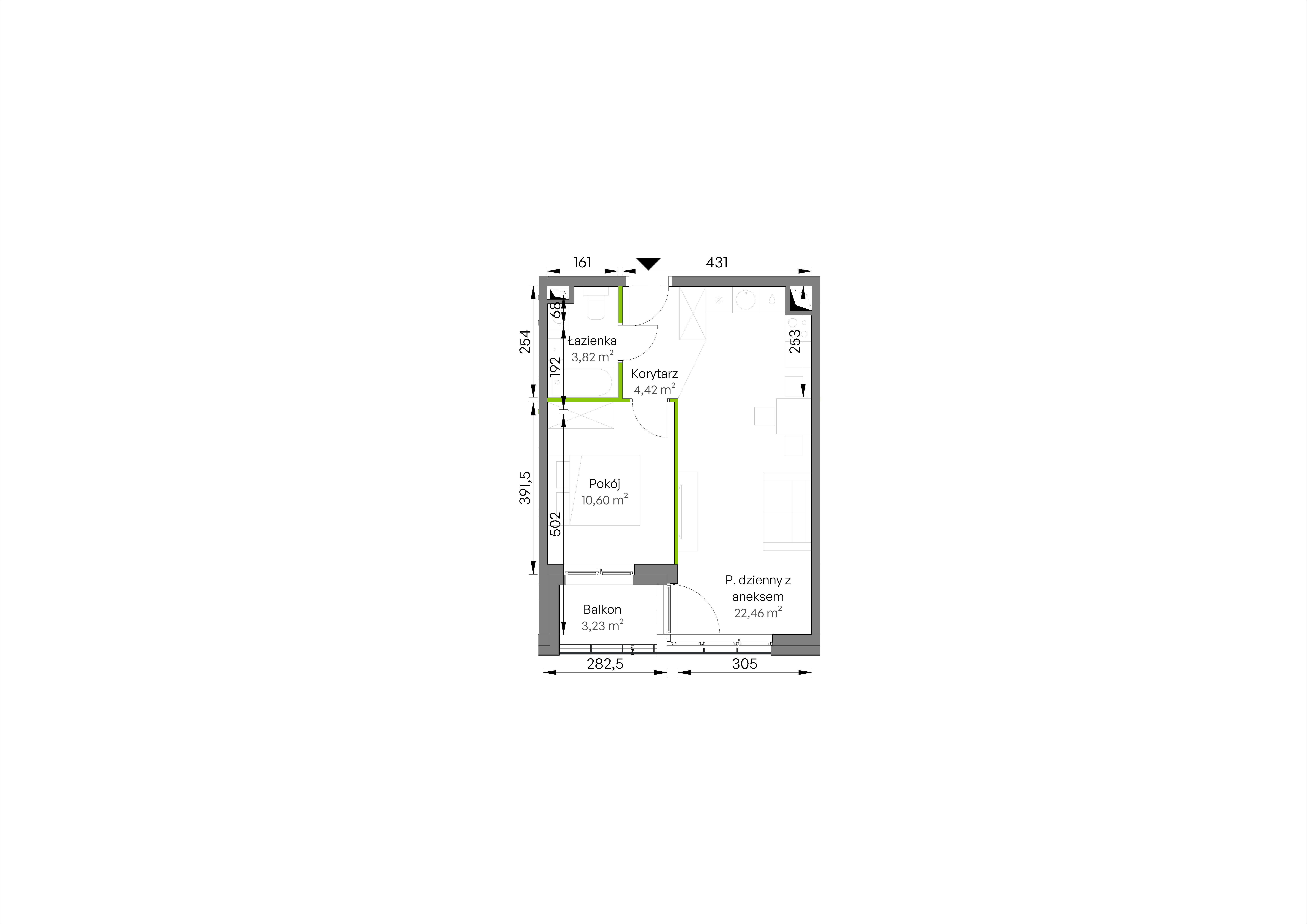 WUWA Vita – inwestycja Develia - lokal D1/03/24, budynek Etap III