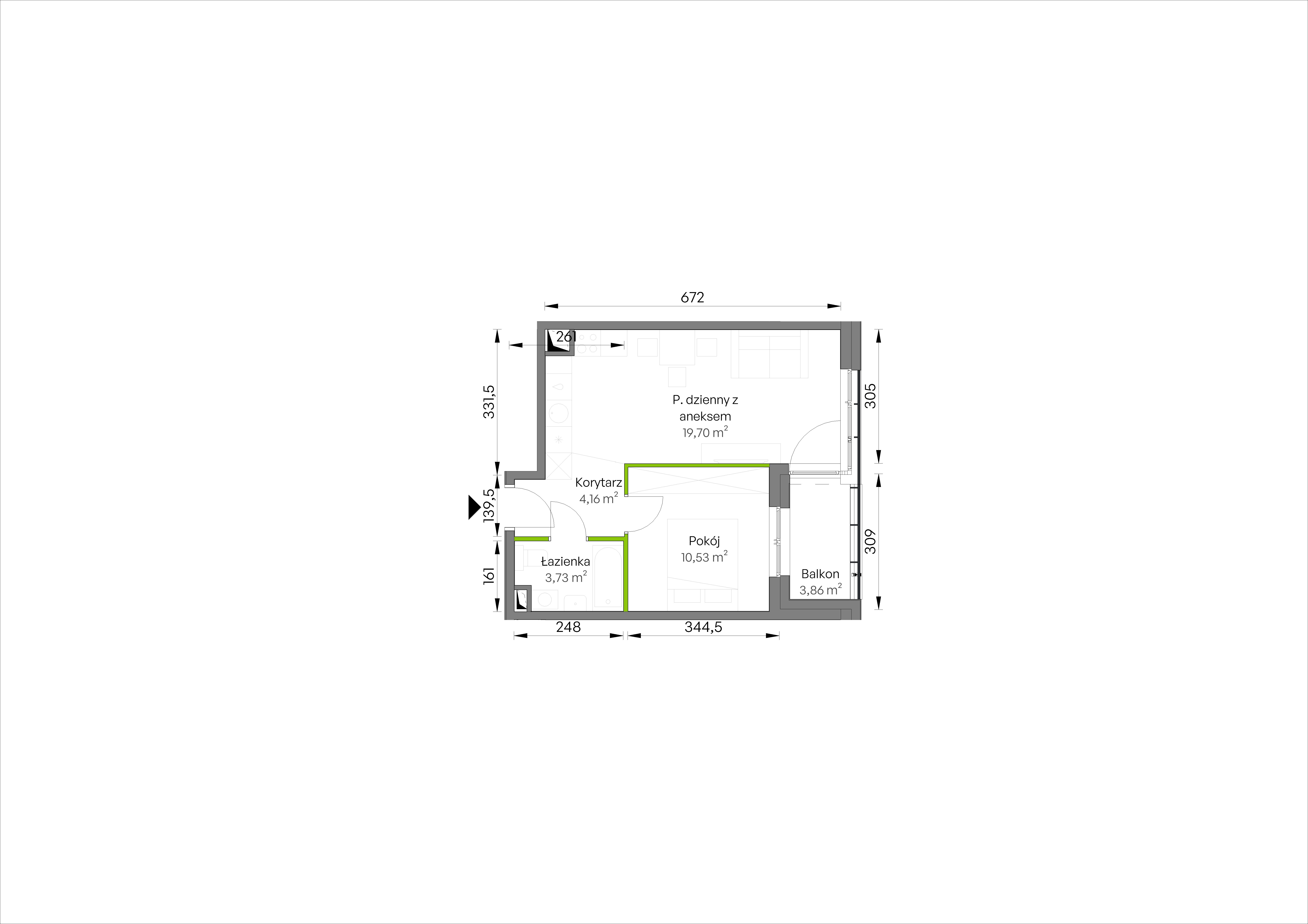 WUWA Vita – inwestycja Develia - lokal D2/03/32, budynek Etap III