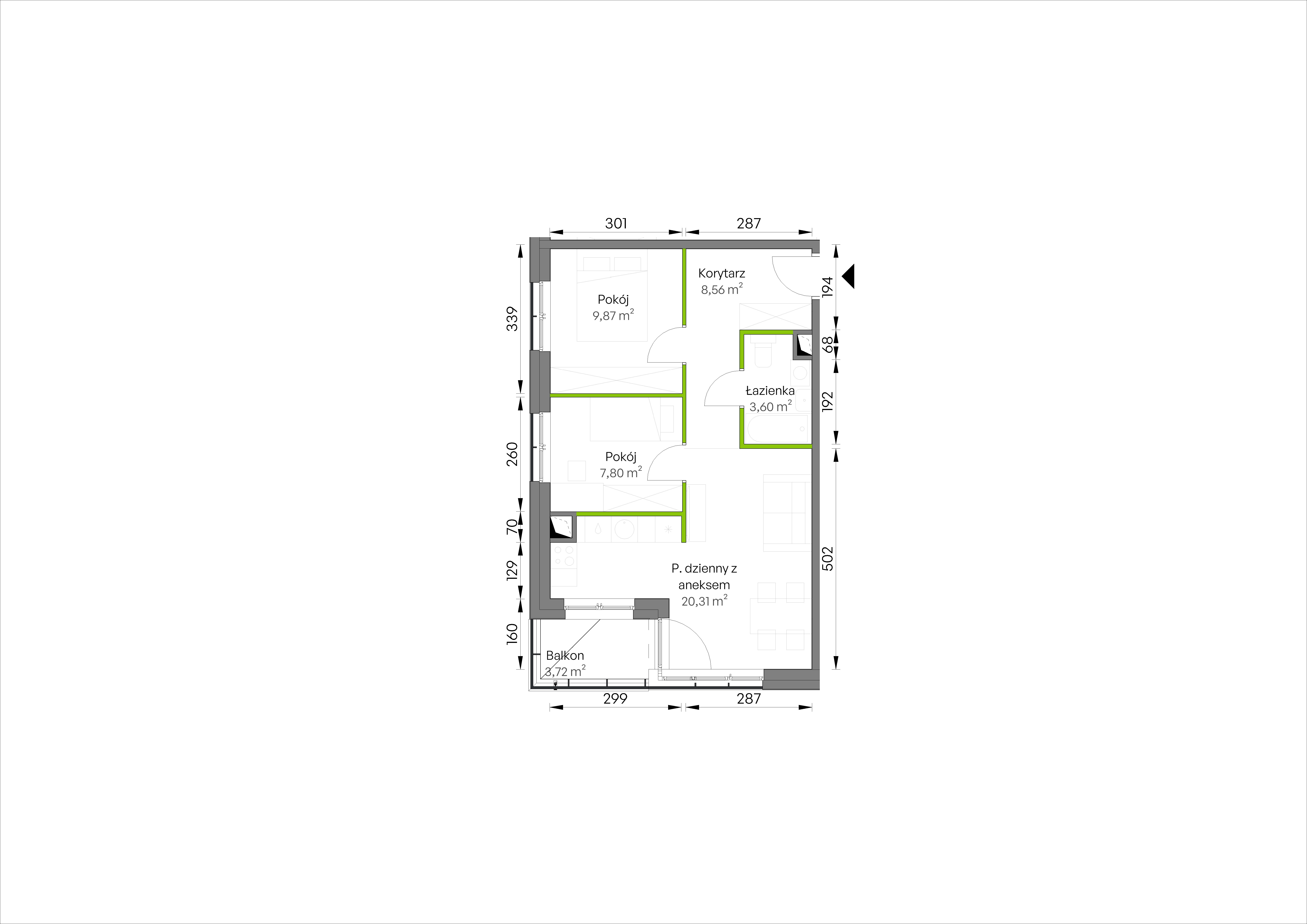 WUWA Vita – inwestycja Develia - lokal D3/03/23, budynek Etap III
