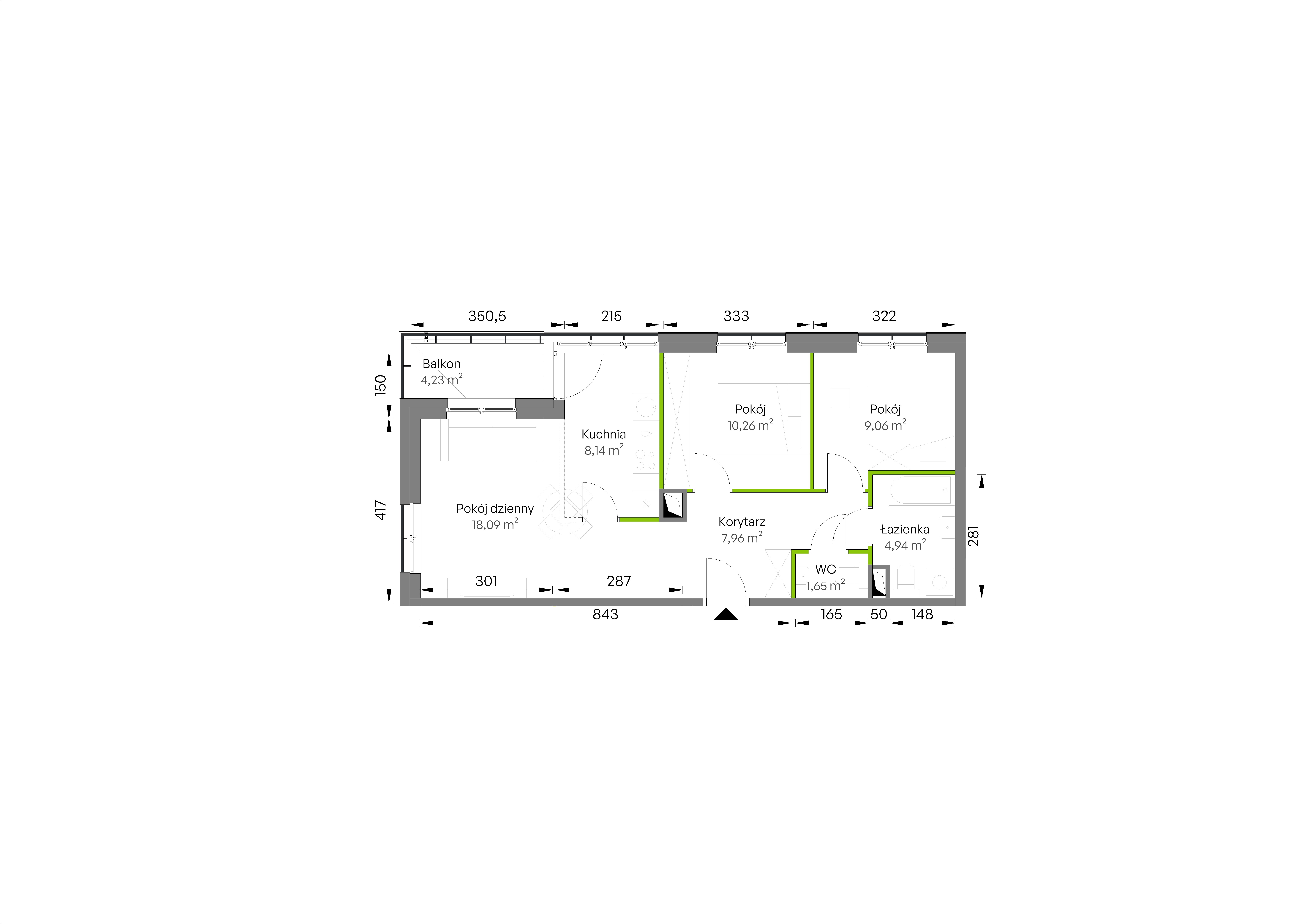 WUWA Vita – inwestycja Develia - lokal D3/03/24, budynek Etap III