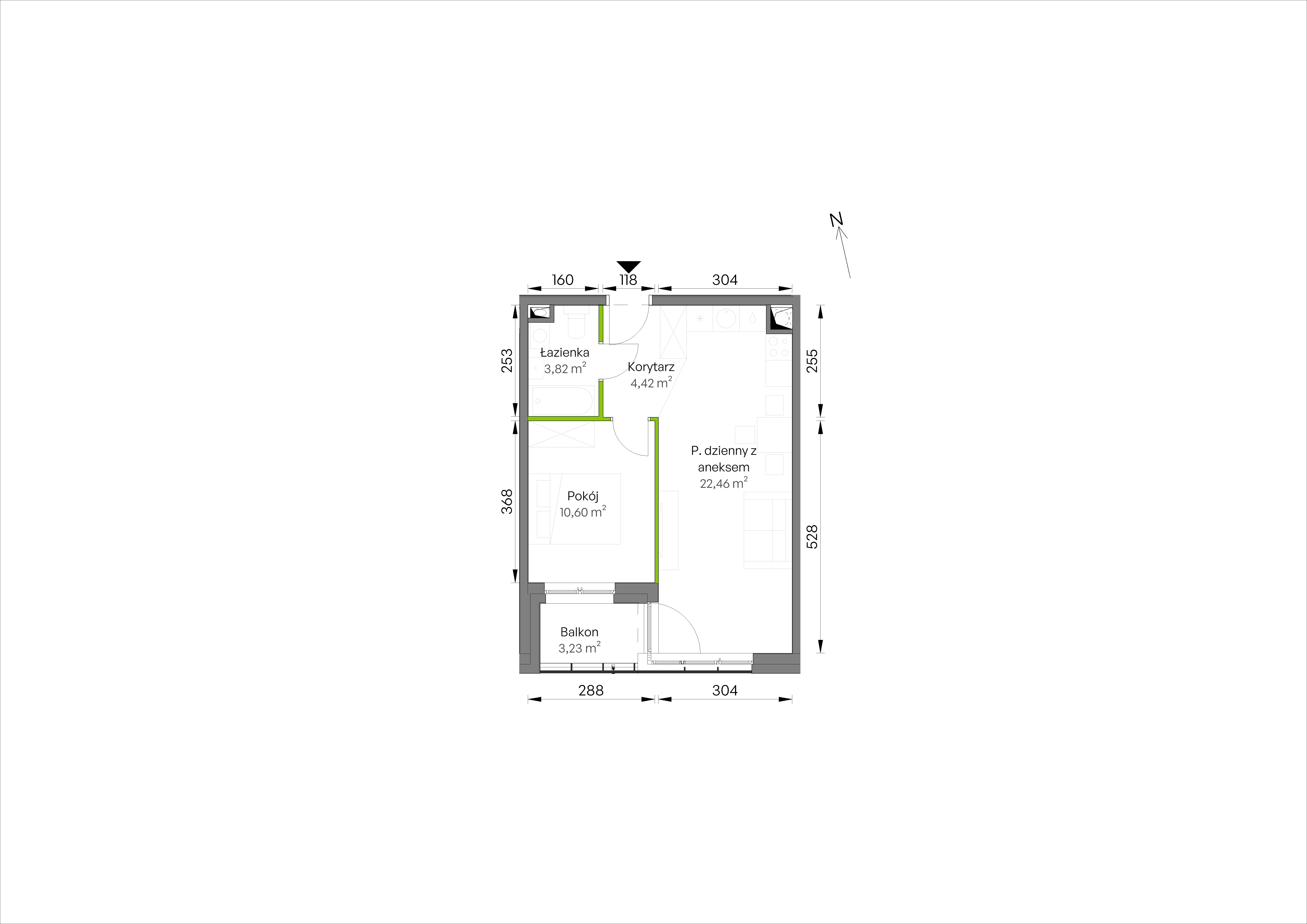 WUWA Vita – inwestycja Develia - lokal C2/01/08, budynek Etap III