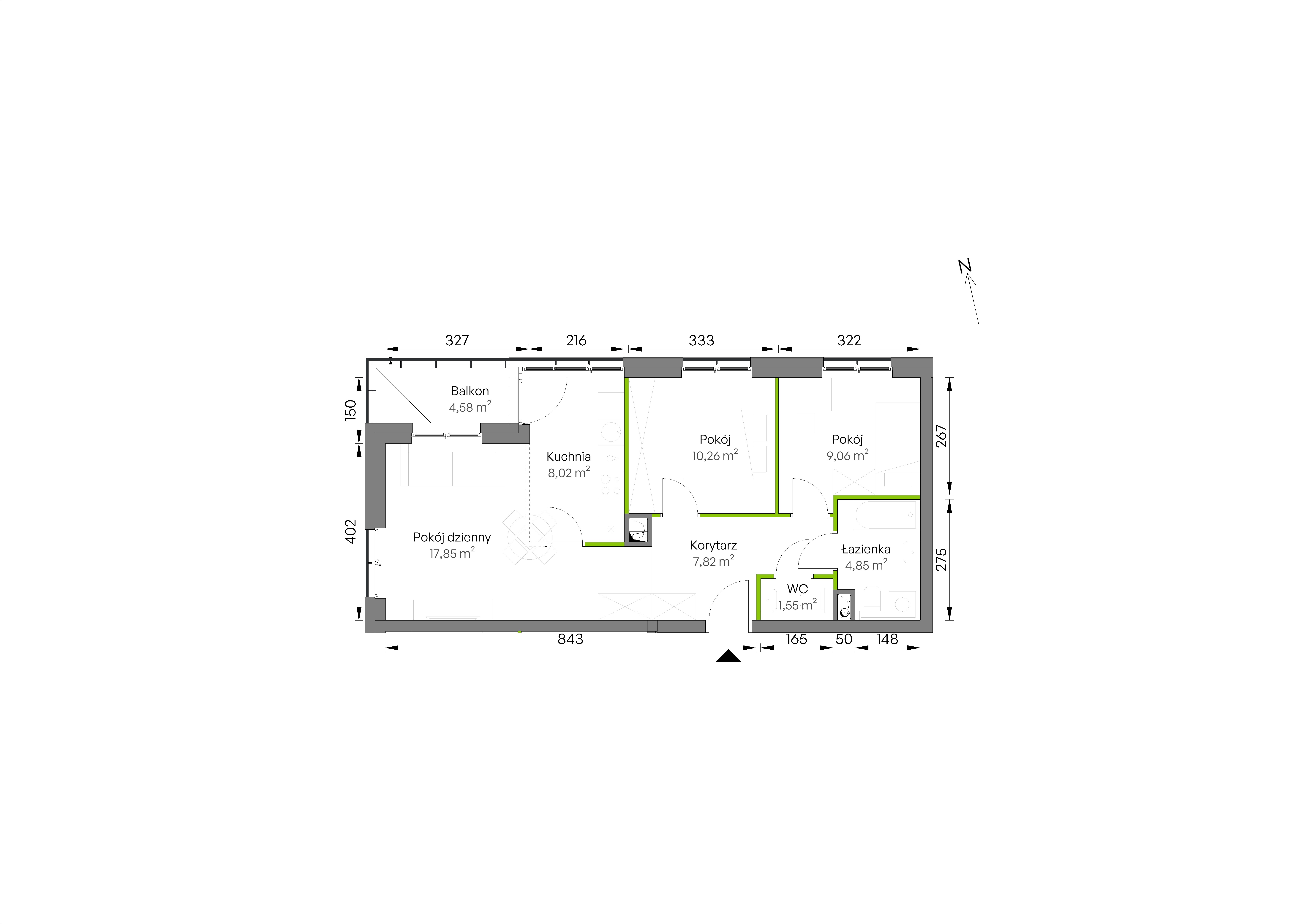 WUWA Vita – inwestycja Develia - lokal C2/01/12, budynek Etap III