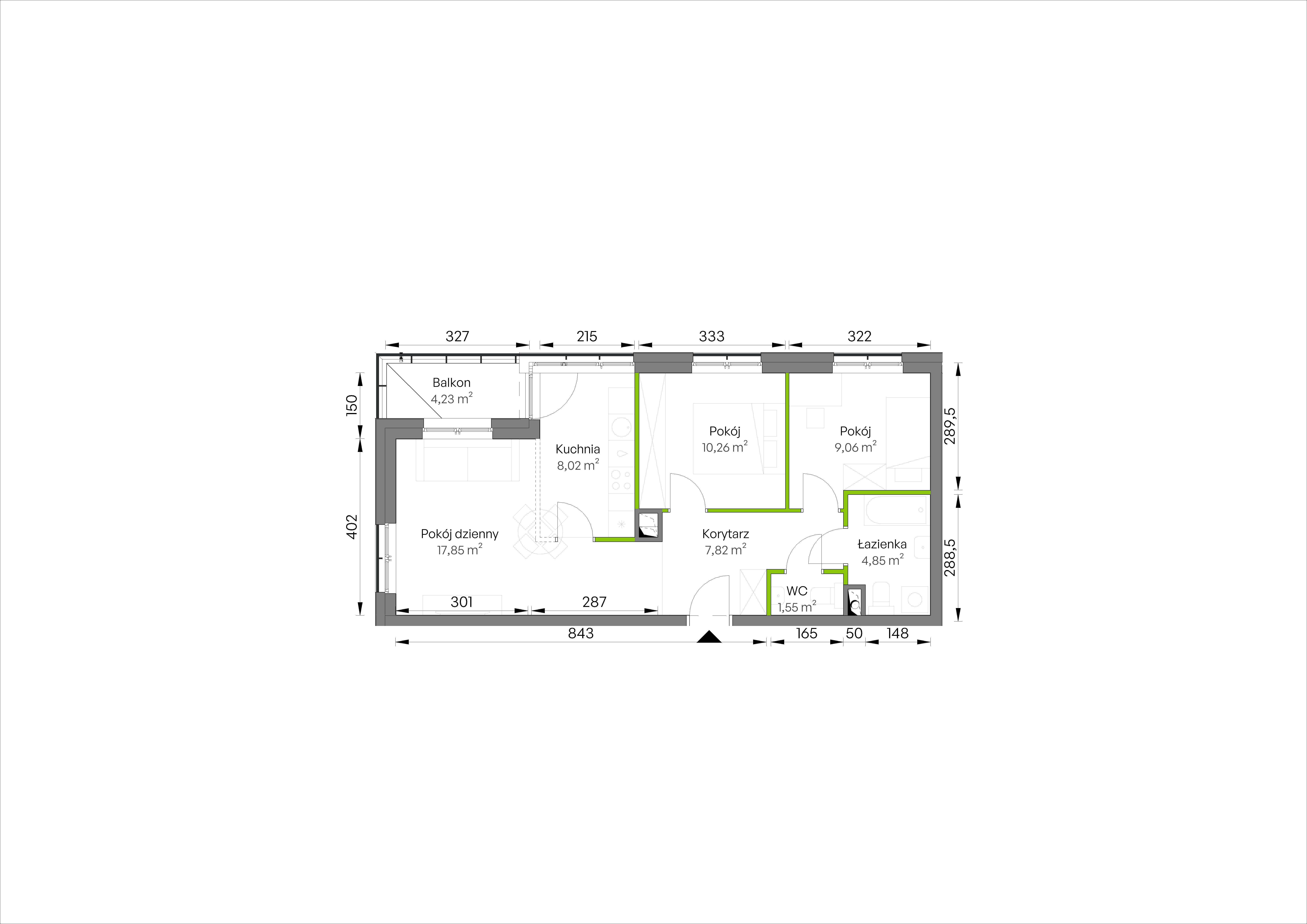WUWA Vita – inwestycja Develia - lokal D1/01/12, budynek Etap III