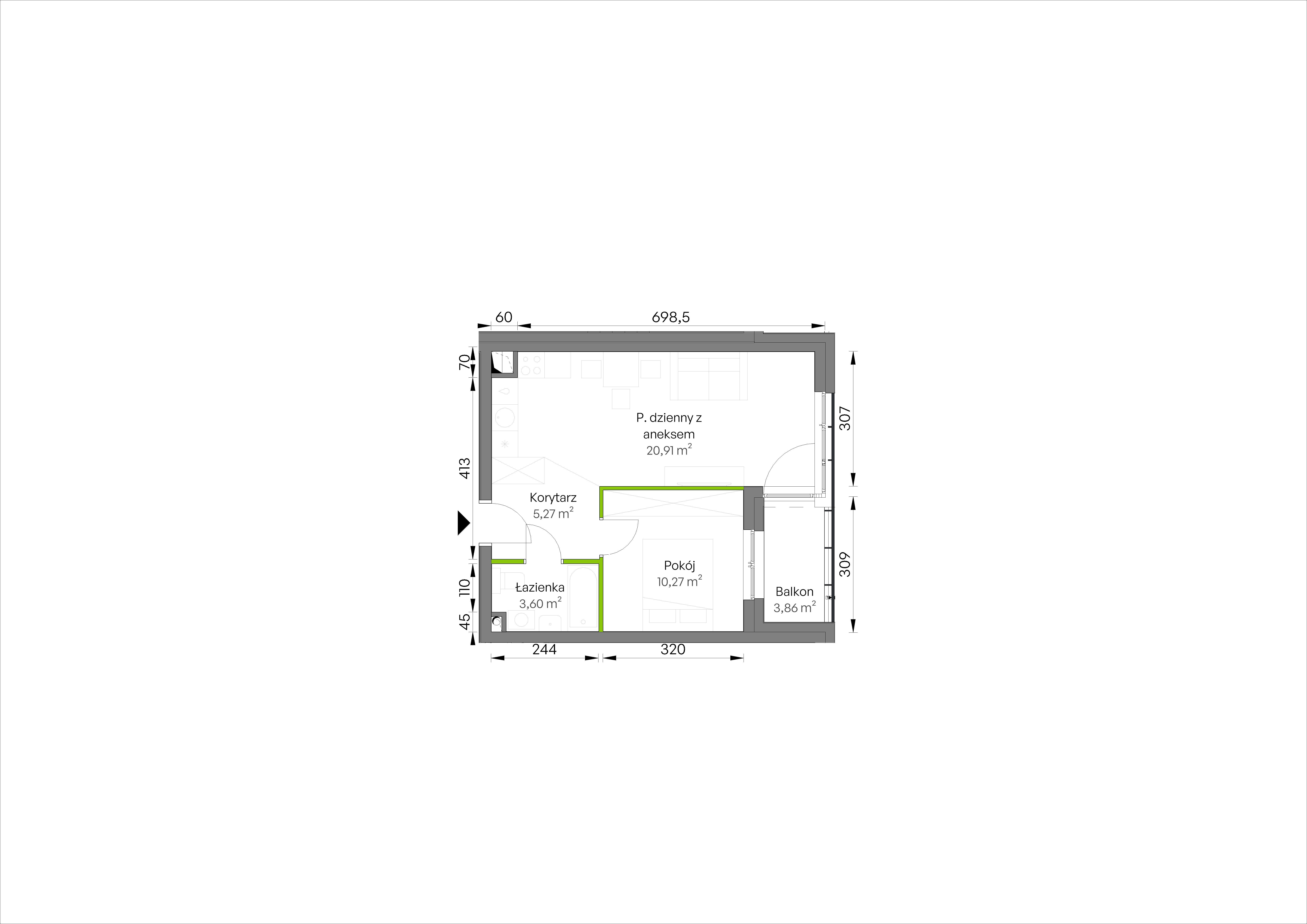 WUWA Vita – inwestycja Develia - lokal D2/01/01, budynek Etap III