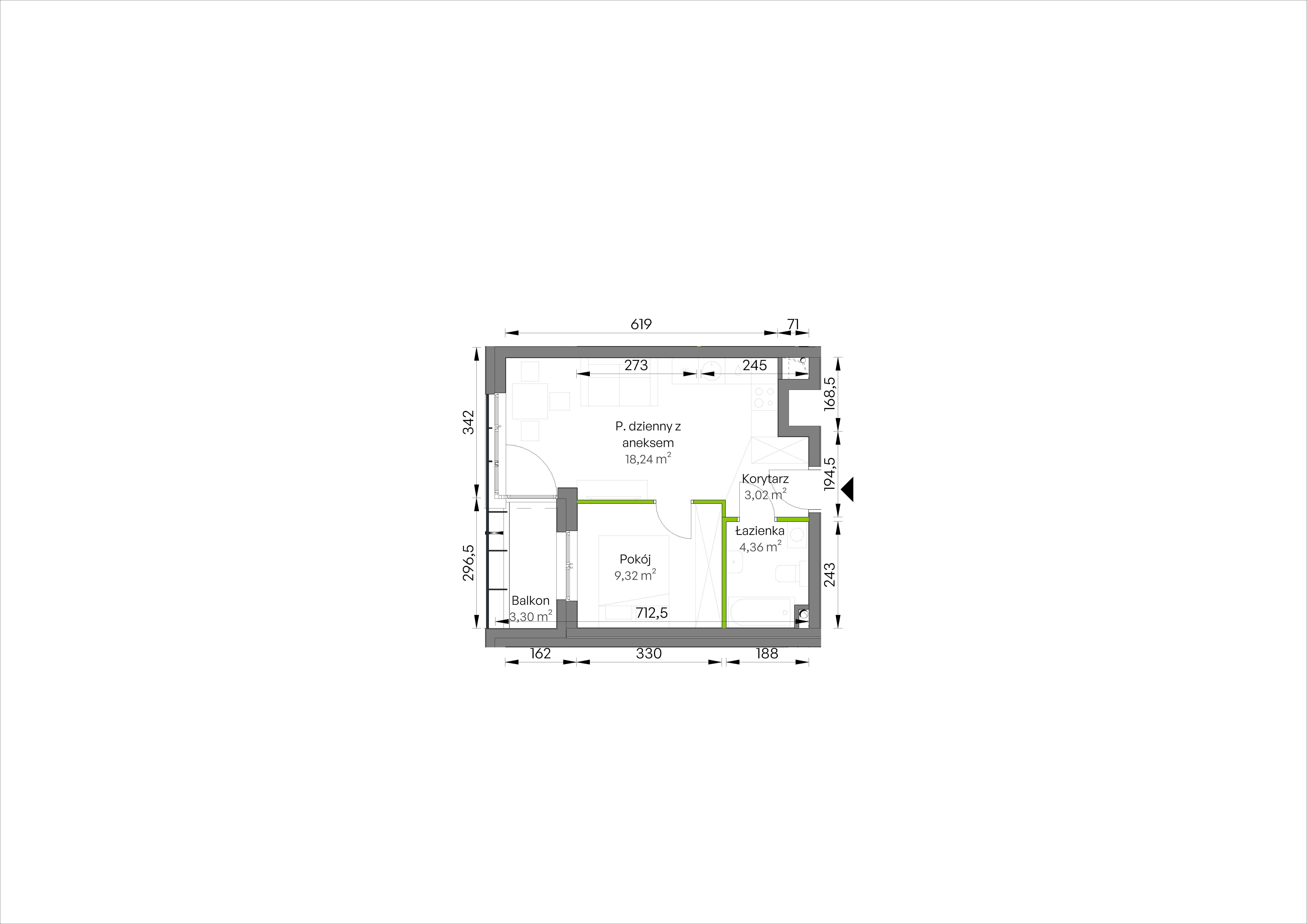 WUWA Vita – inwestycja Develia - lokal D2/01/08, budynek Etap III