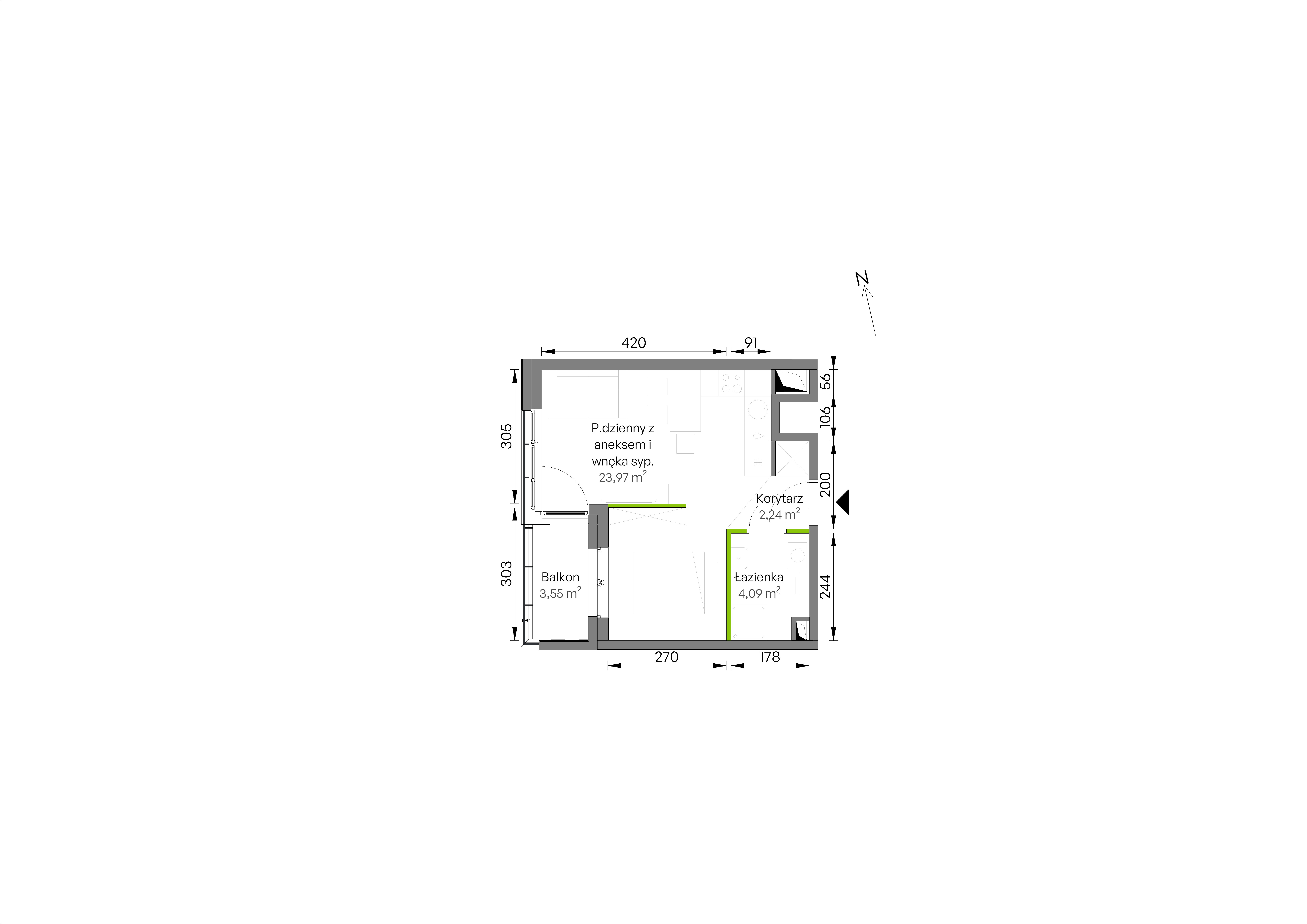 WUWA Vita – inwestycja Develia - lokal C1/02/32, budynek Etap III