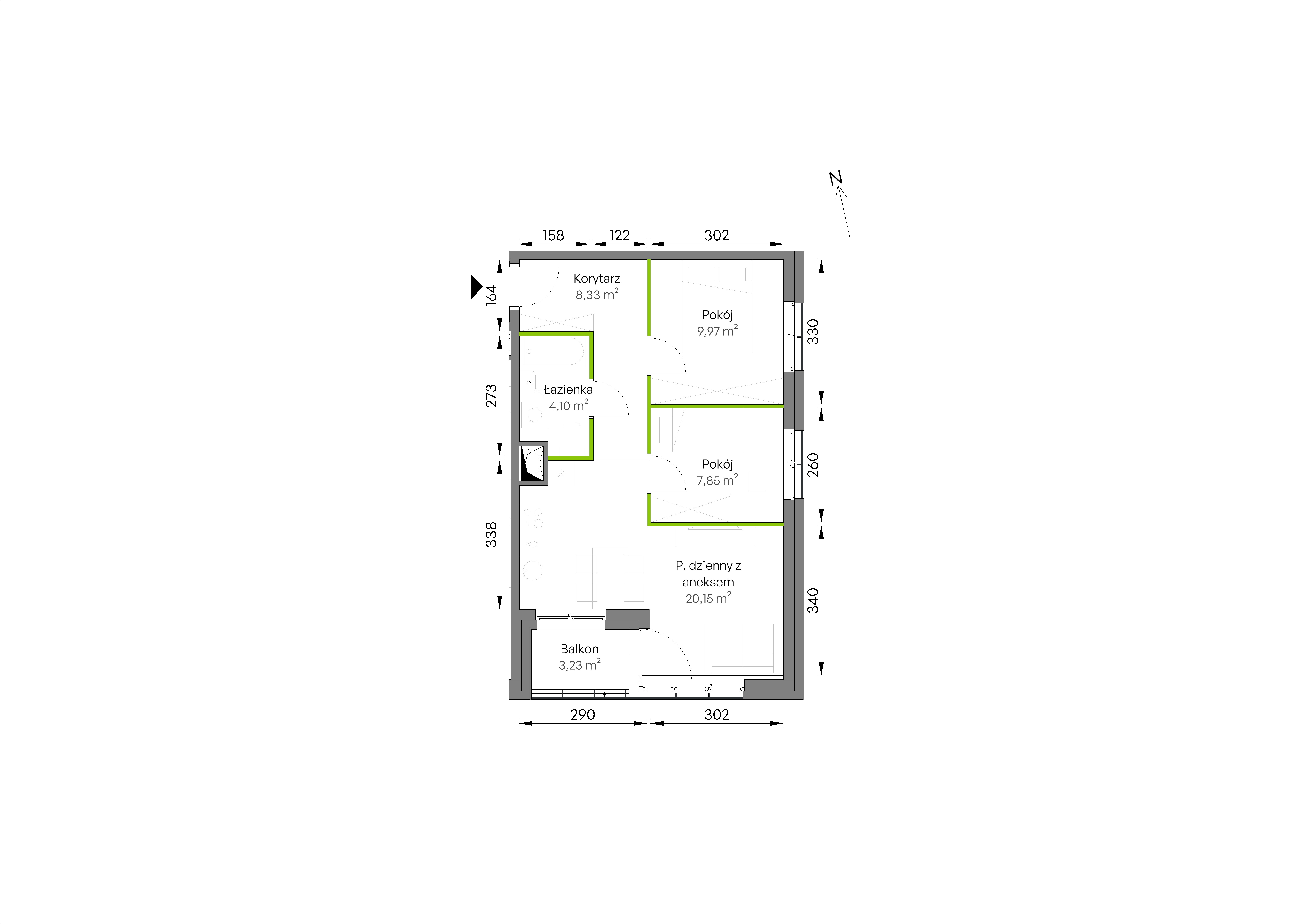 WUWA Vita – inwestycja Develia - lokal C2/02/14, budynek Etap III
