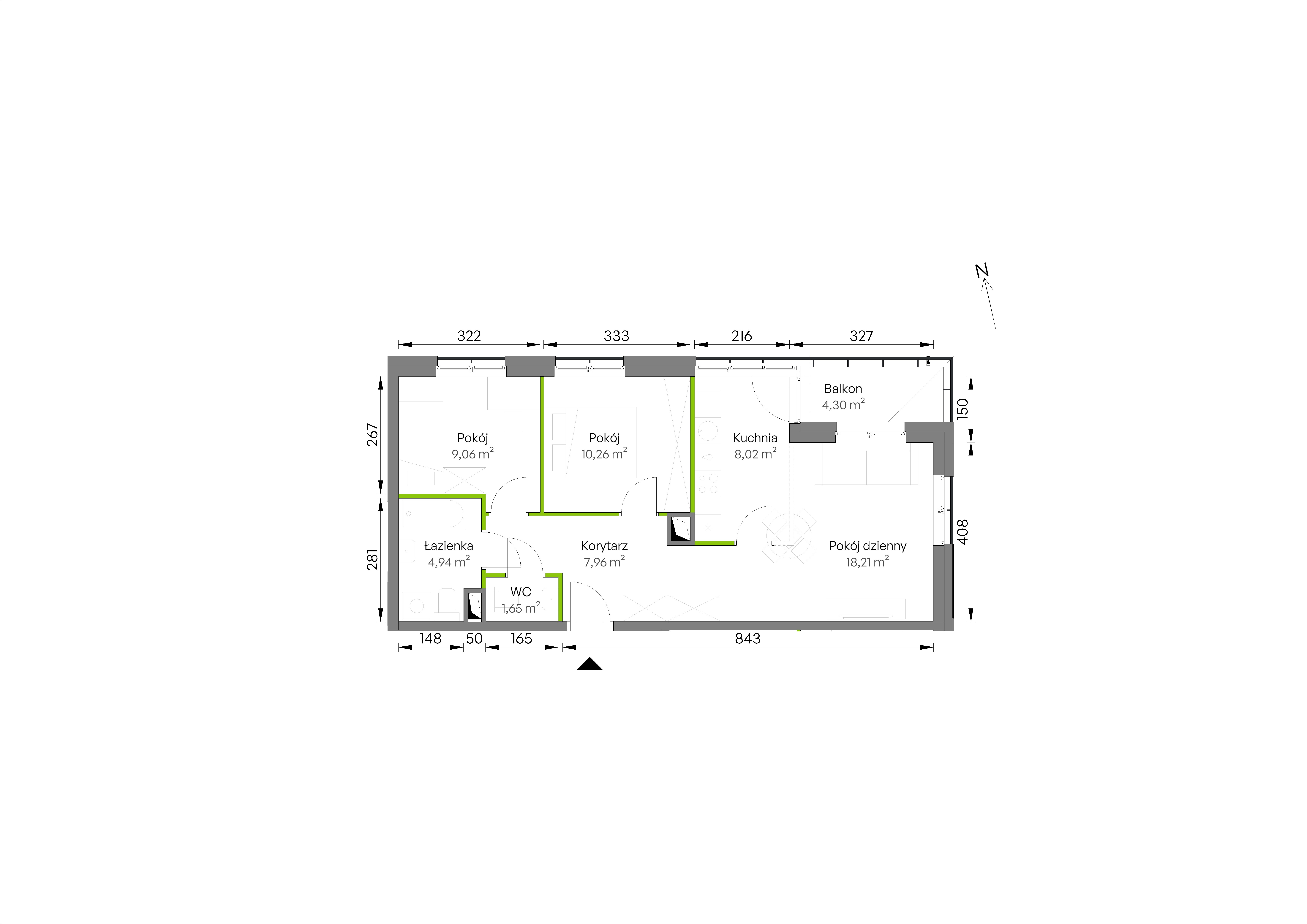 WUWA Vita – inwestycja Develia - lokal C3/02/12, budynek Etap III