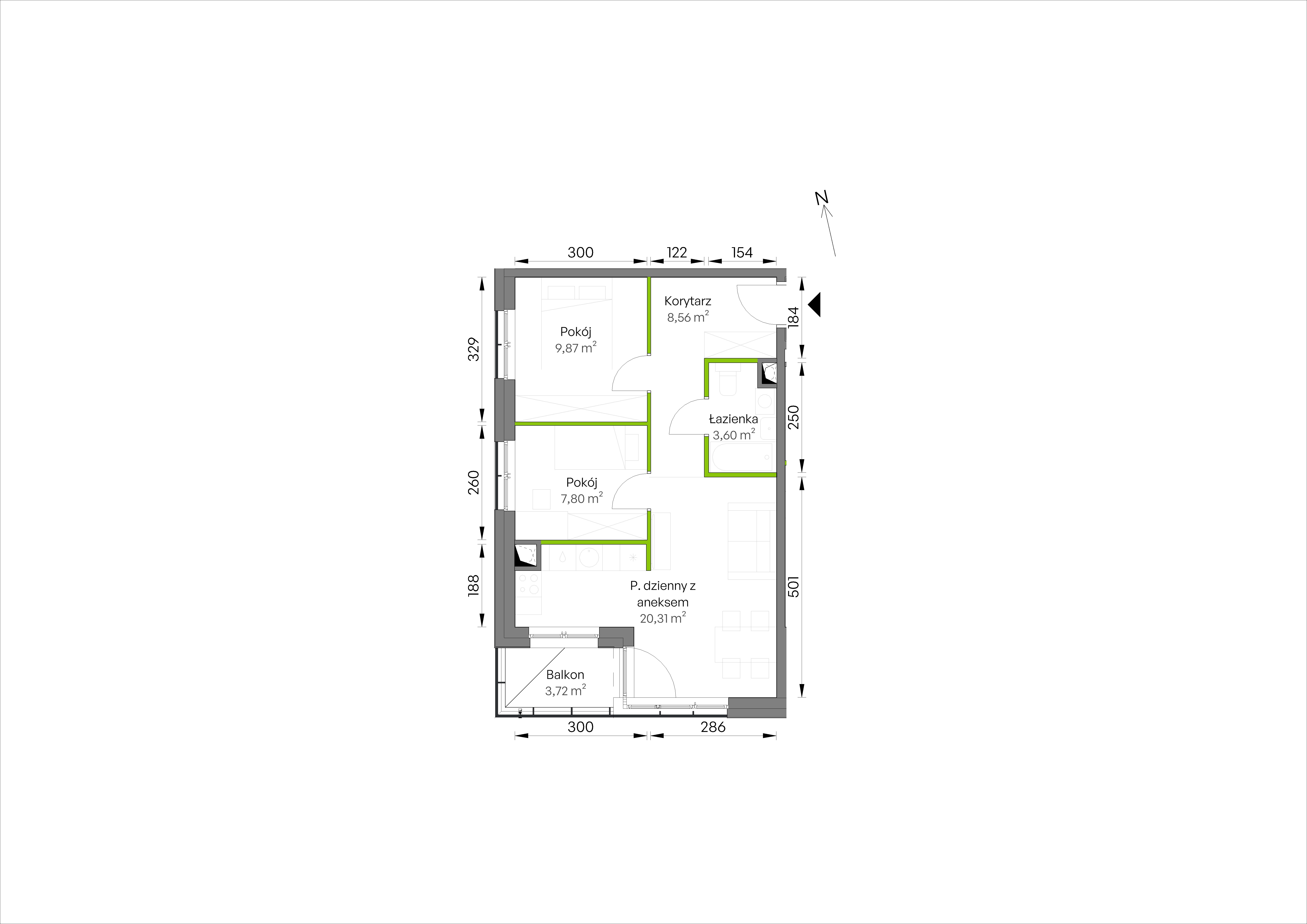 WUWA Vita – inwestycja Develia - lokal C2/02/18, budynek Etap III