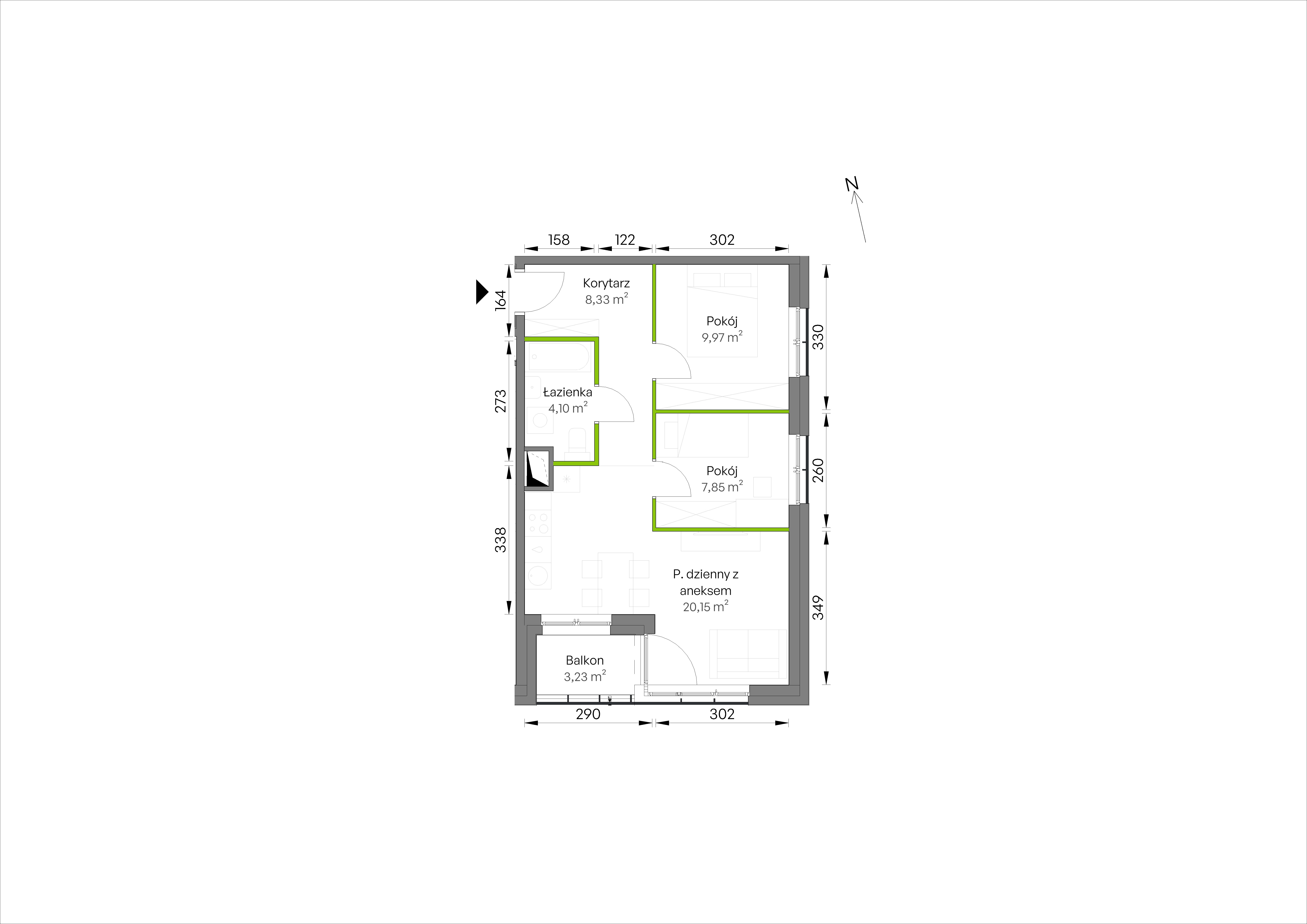 WUWA Vita – inwestycja Develia - lokal C3/02/13, budynek Etap III