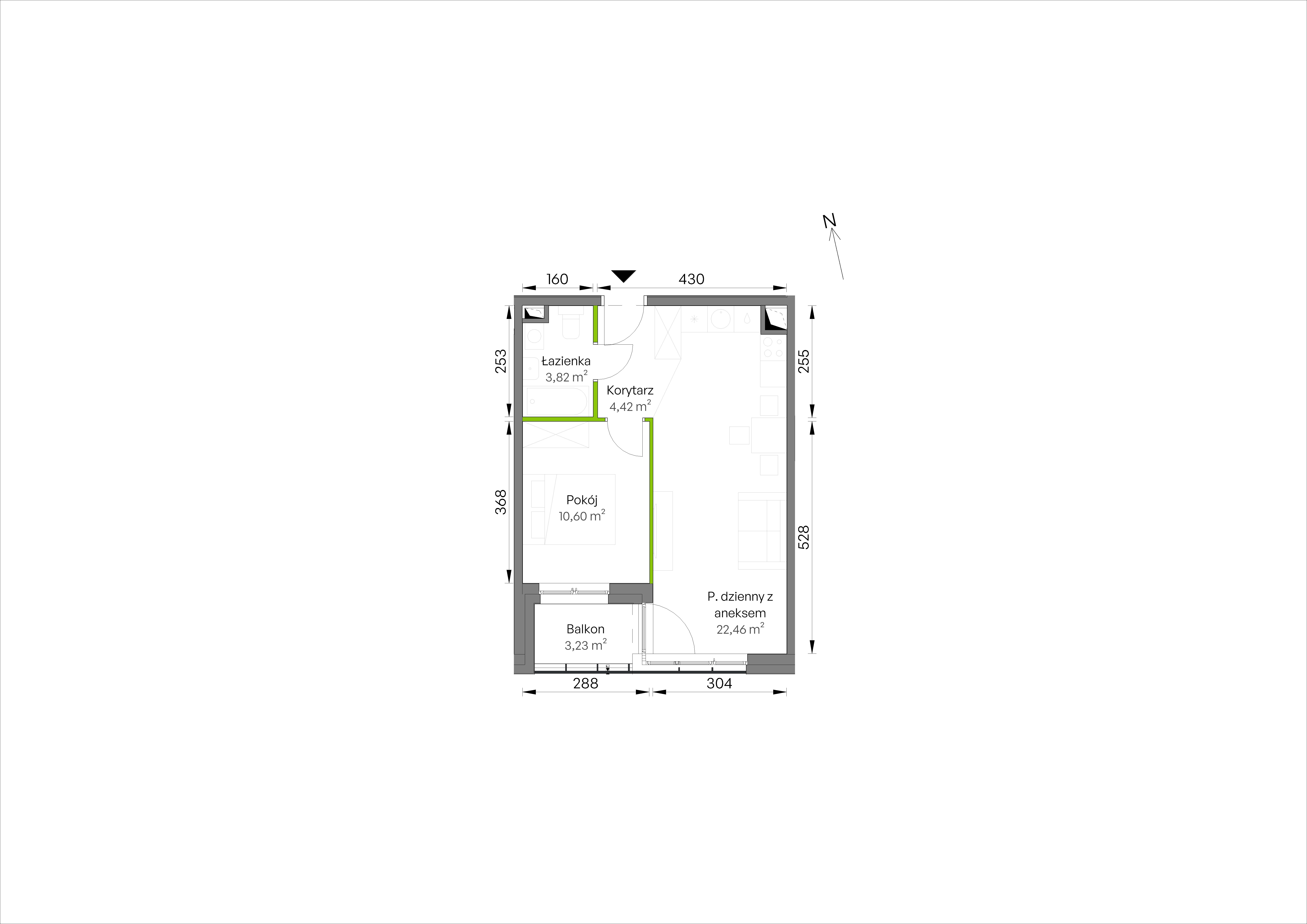 WUWA Vita – inwestycja Develia - lokal C3/02/14, budynek Etap III