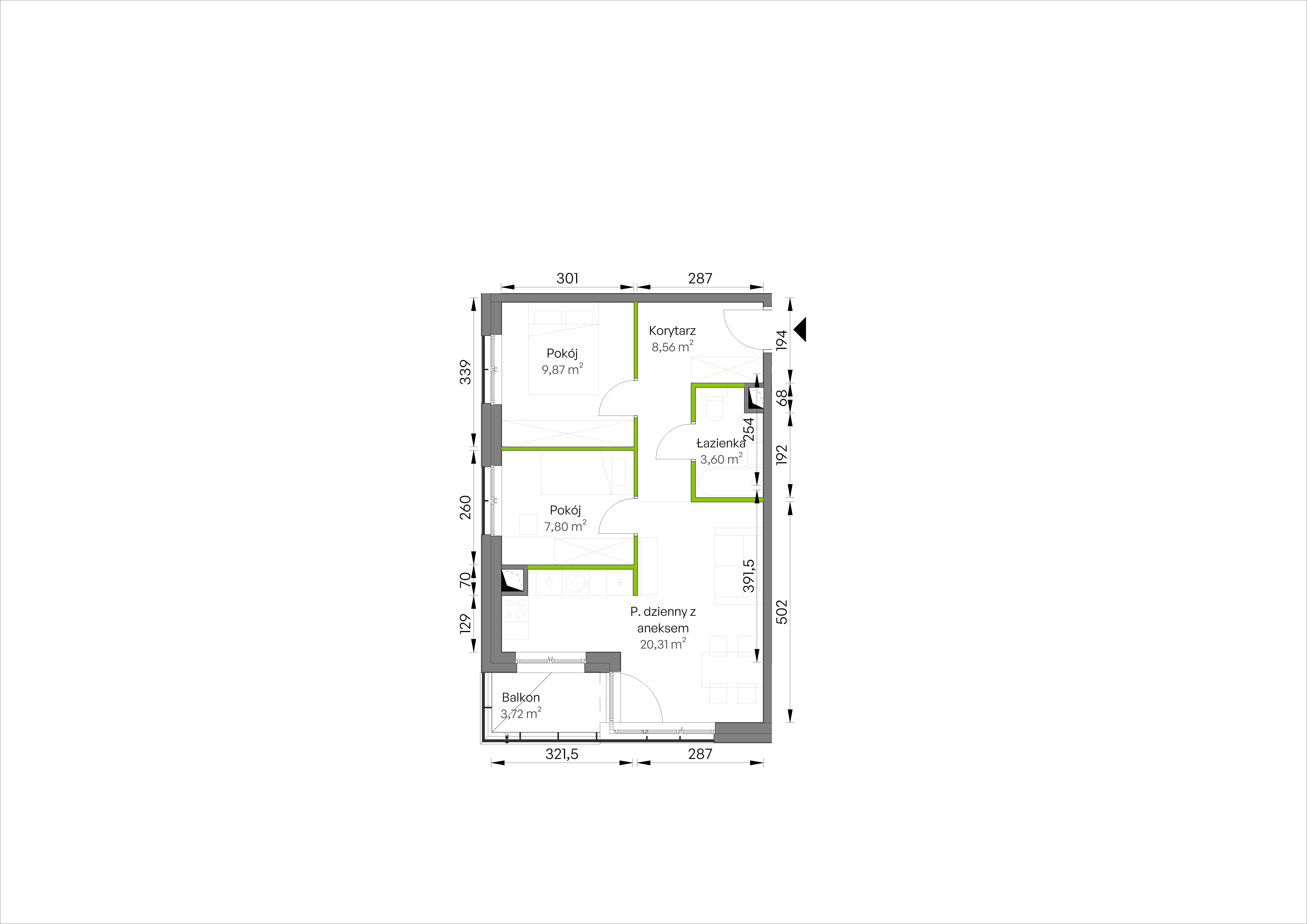 WUWA Vita – inwestycja Develia - lokal D1/02/18, budynek Etap III