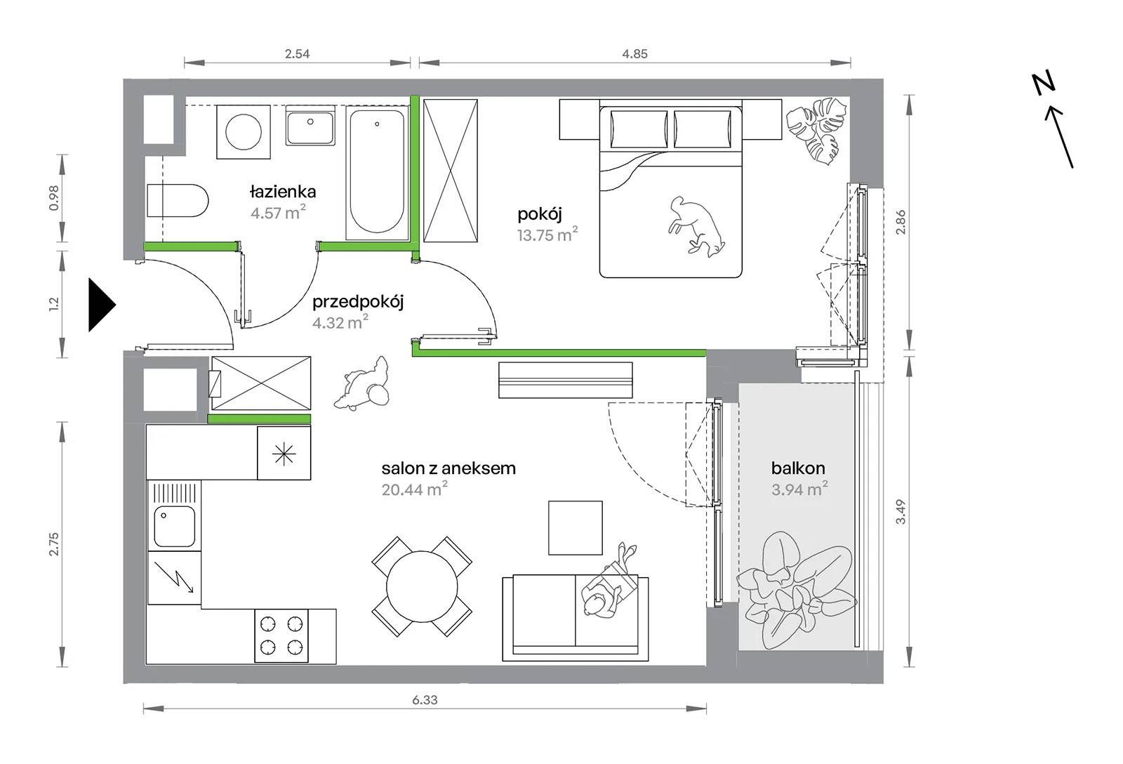 M Bemowo – inwestycja Develia - lokal AA0106/4, budynek Etap IV