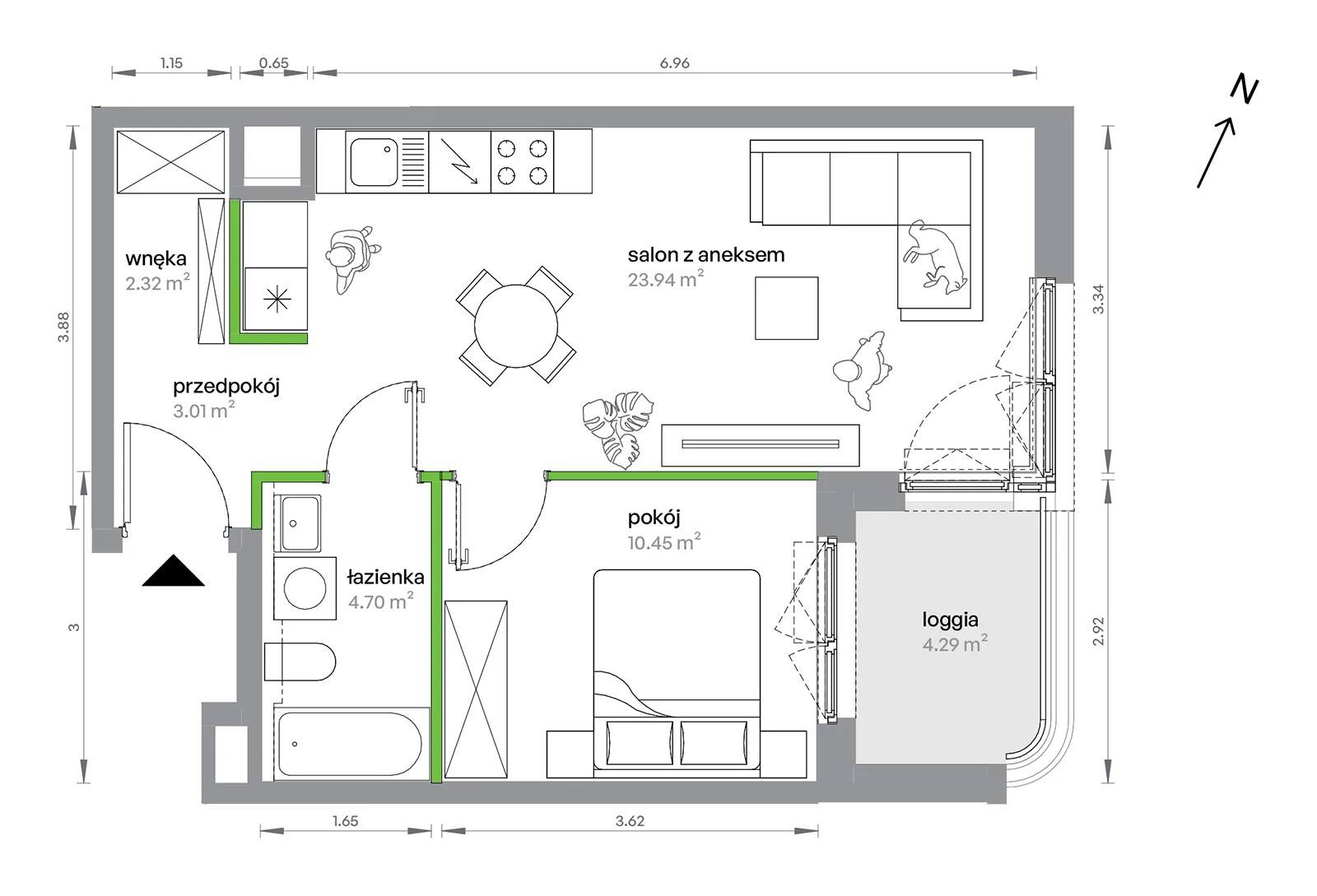 M Bemowo – inwestycja Develia - lokal AA0304/4, budynek Etap IV