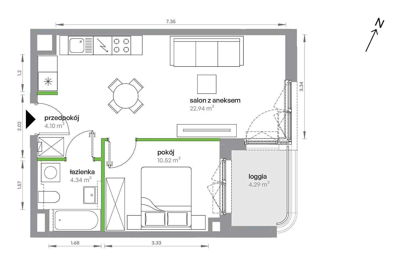 M Bemowo – inwestycja Develia - lokal AA0305/4, budynek Etap IV