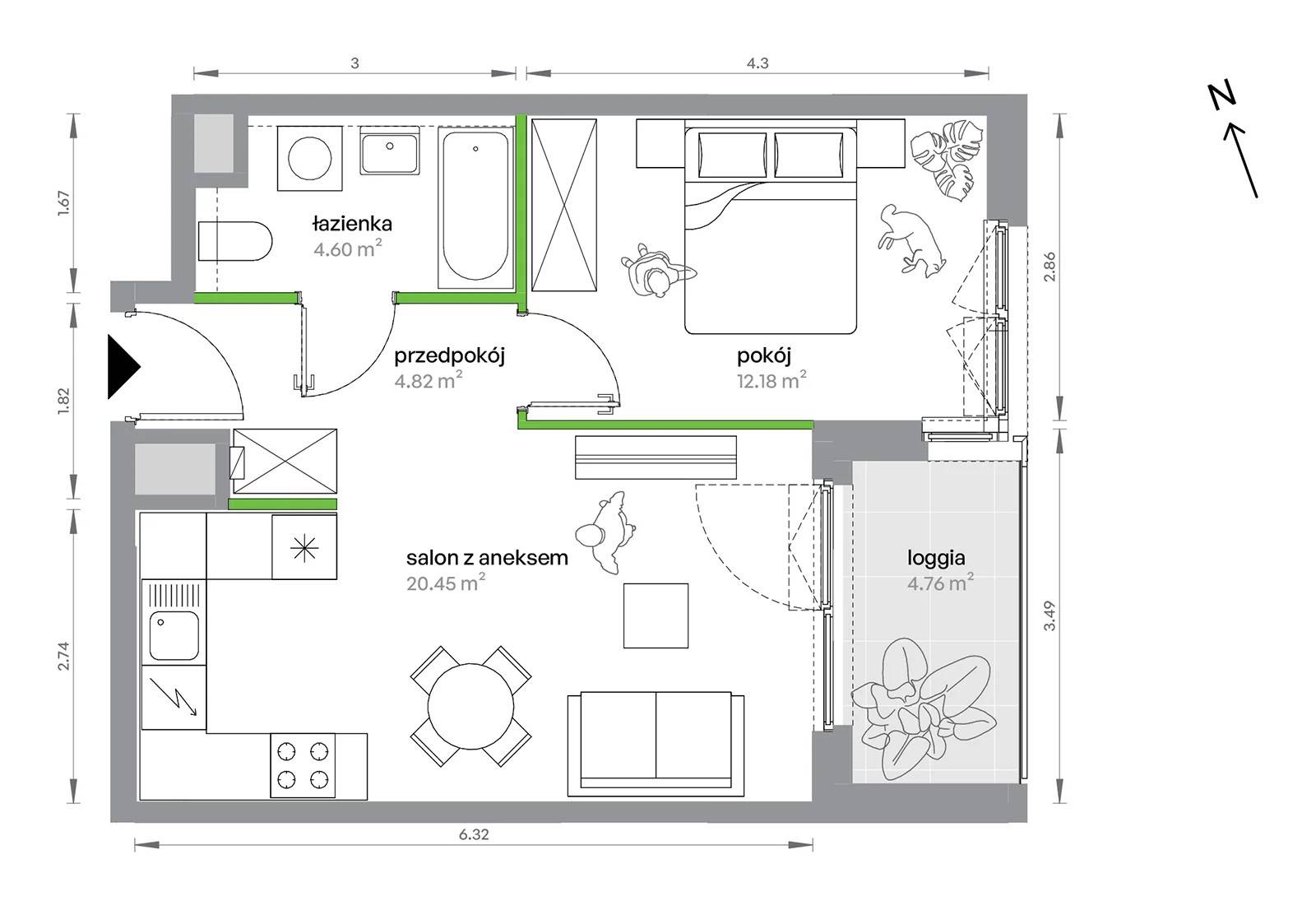 M Bemowo – inwestycja Develia - lokal AA0404/4, budynek Etap IV