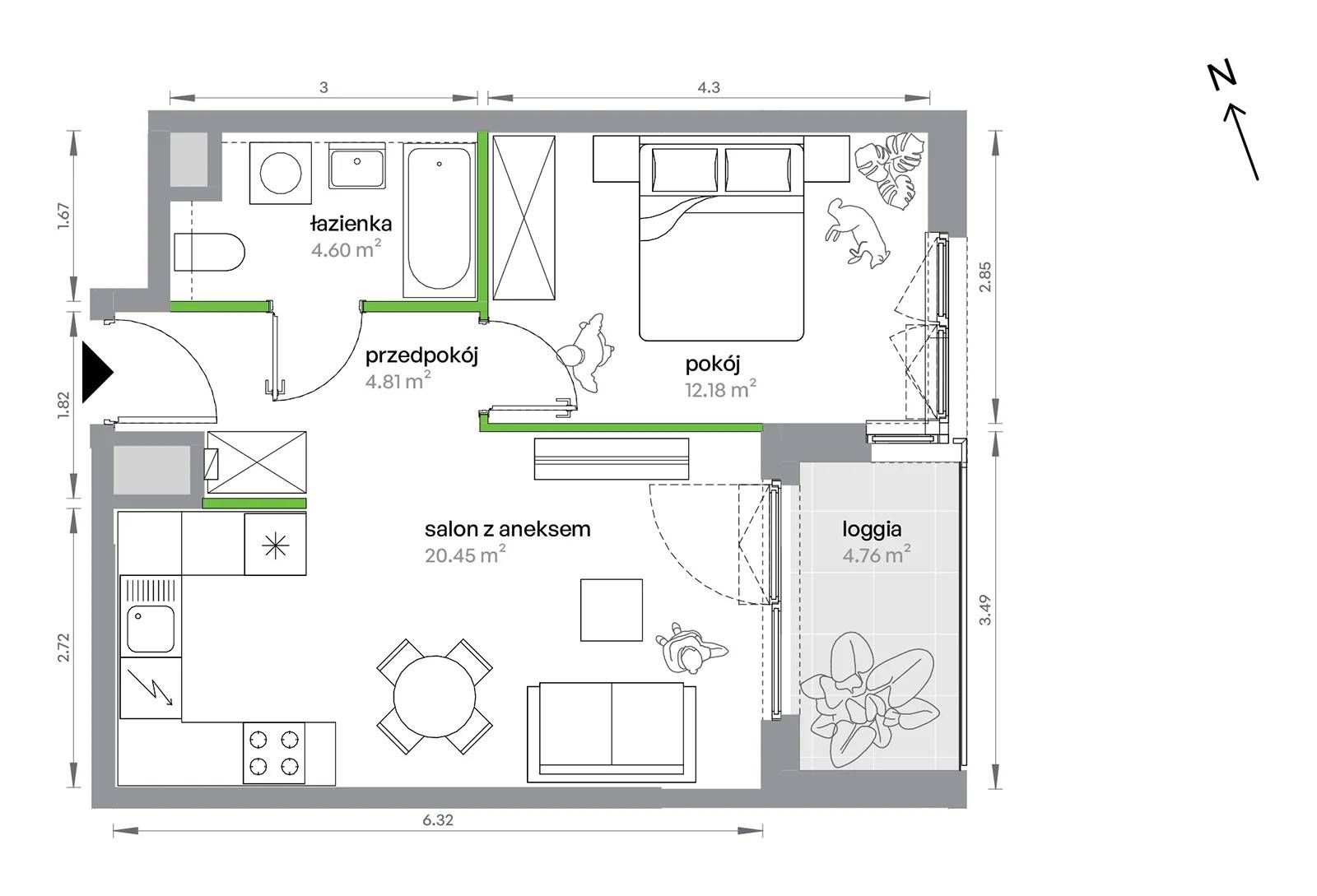 M Bemowo – inwestycja Develia - lokal AA0503/4, budynek Etap IV