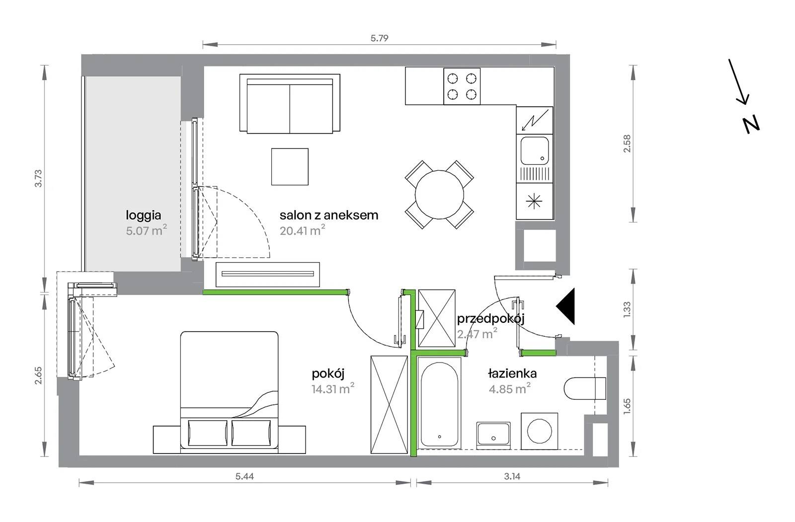 M Bemowo – inwestycja Develia - lokal AC0401/4, budynek Etap IV