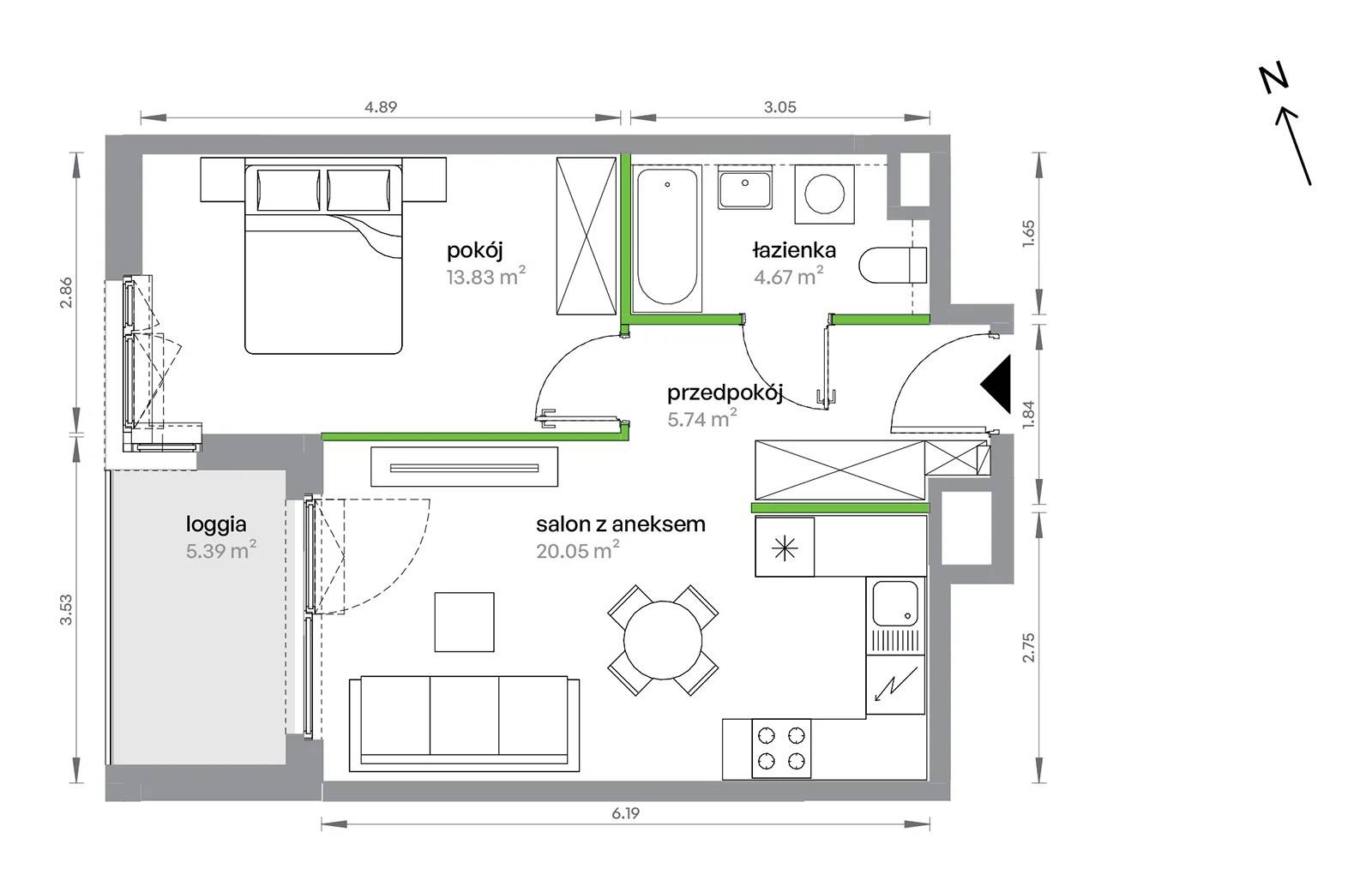 M Bemowo – inwestycja Develia - lokal AC0408/4, budynek Etap IV