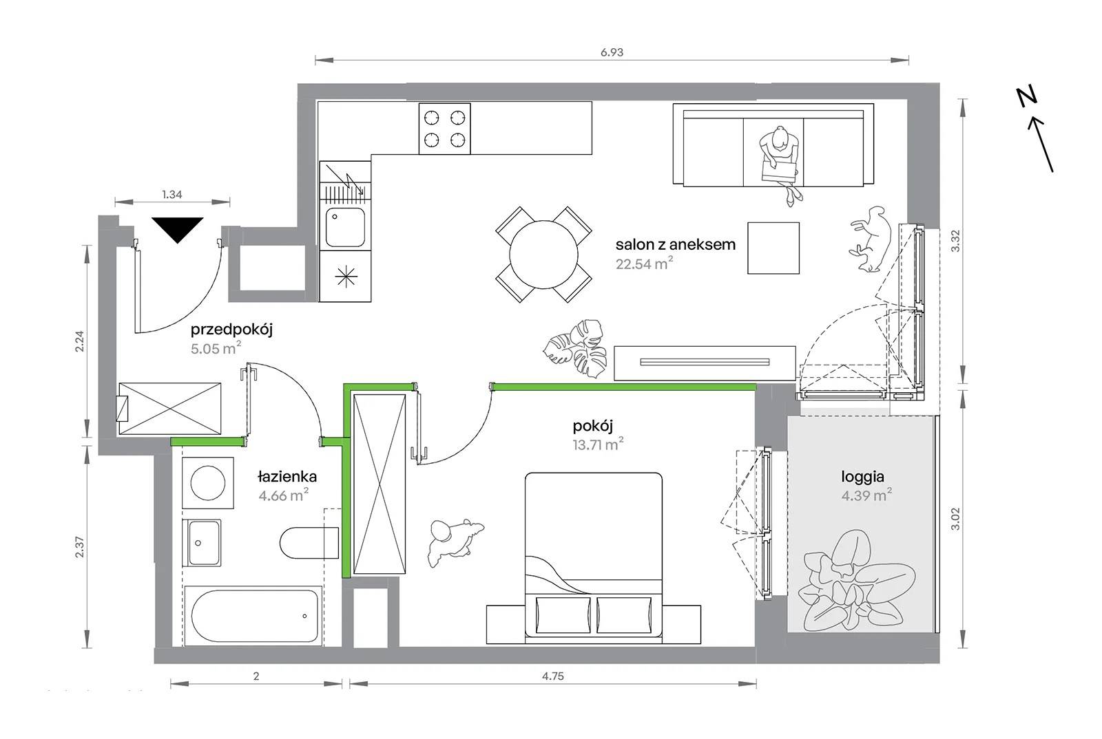 M Bemowo – inwestycja Develia - lokal BA0202/4, budynek Etap IV